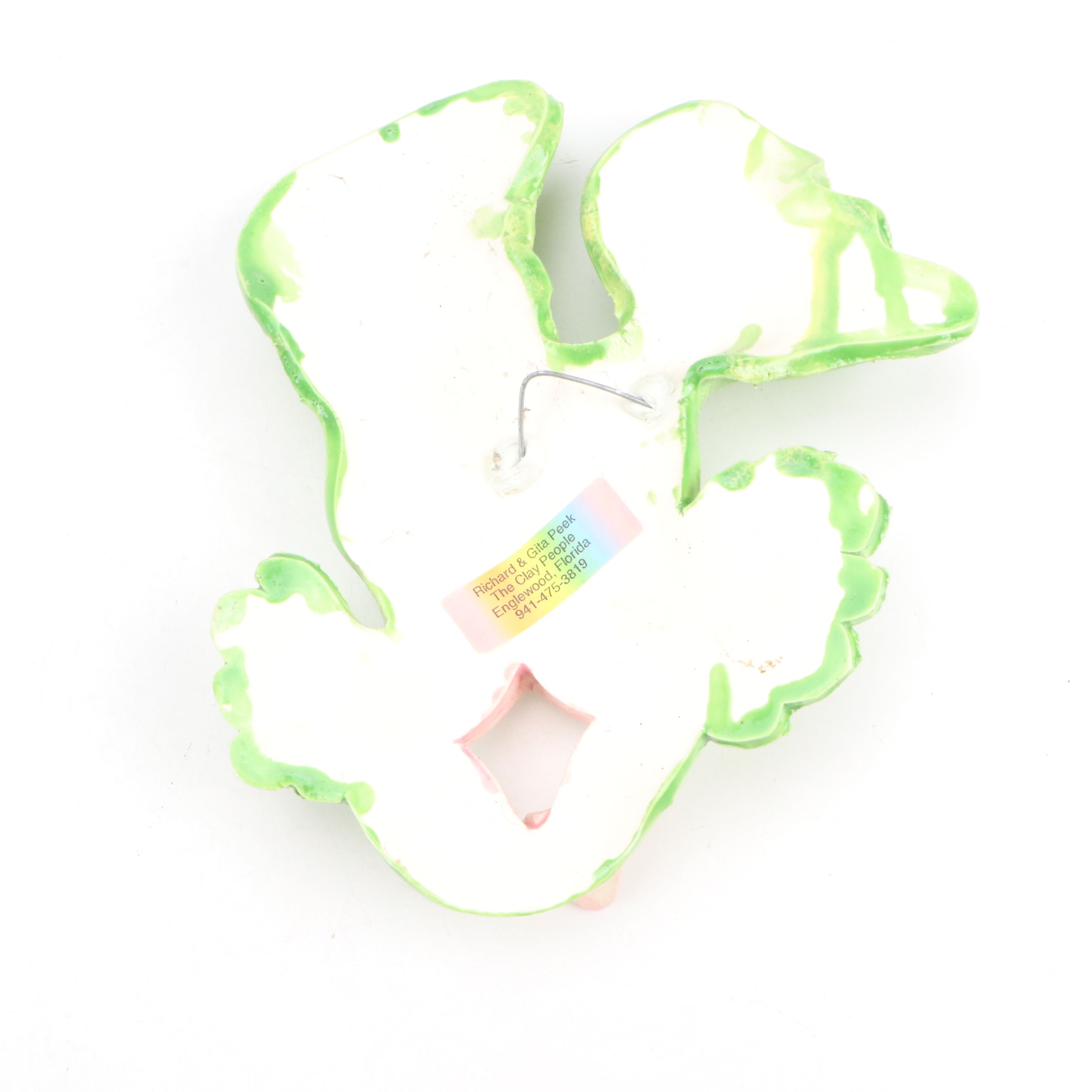 Richard and Gita Peek Hand-Painted Wall Hanging Ceramic Fishes and Seahorse