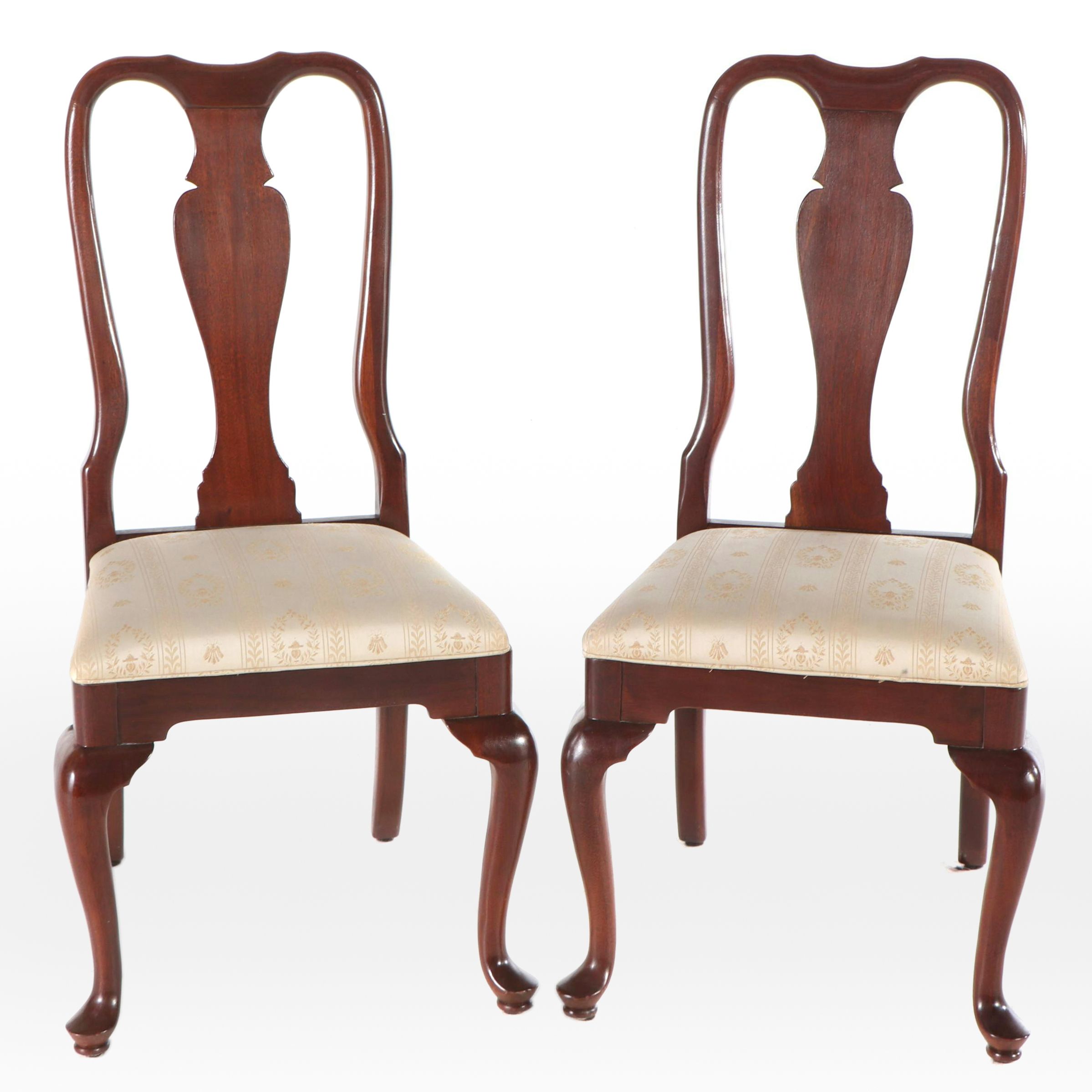 Pair of Queen Anne Style Mahogany Side Chairs