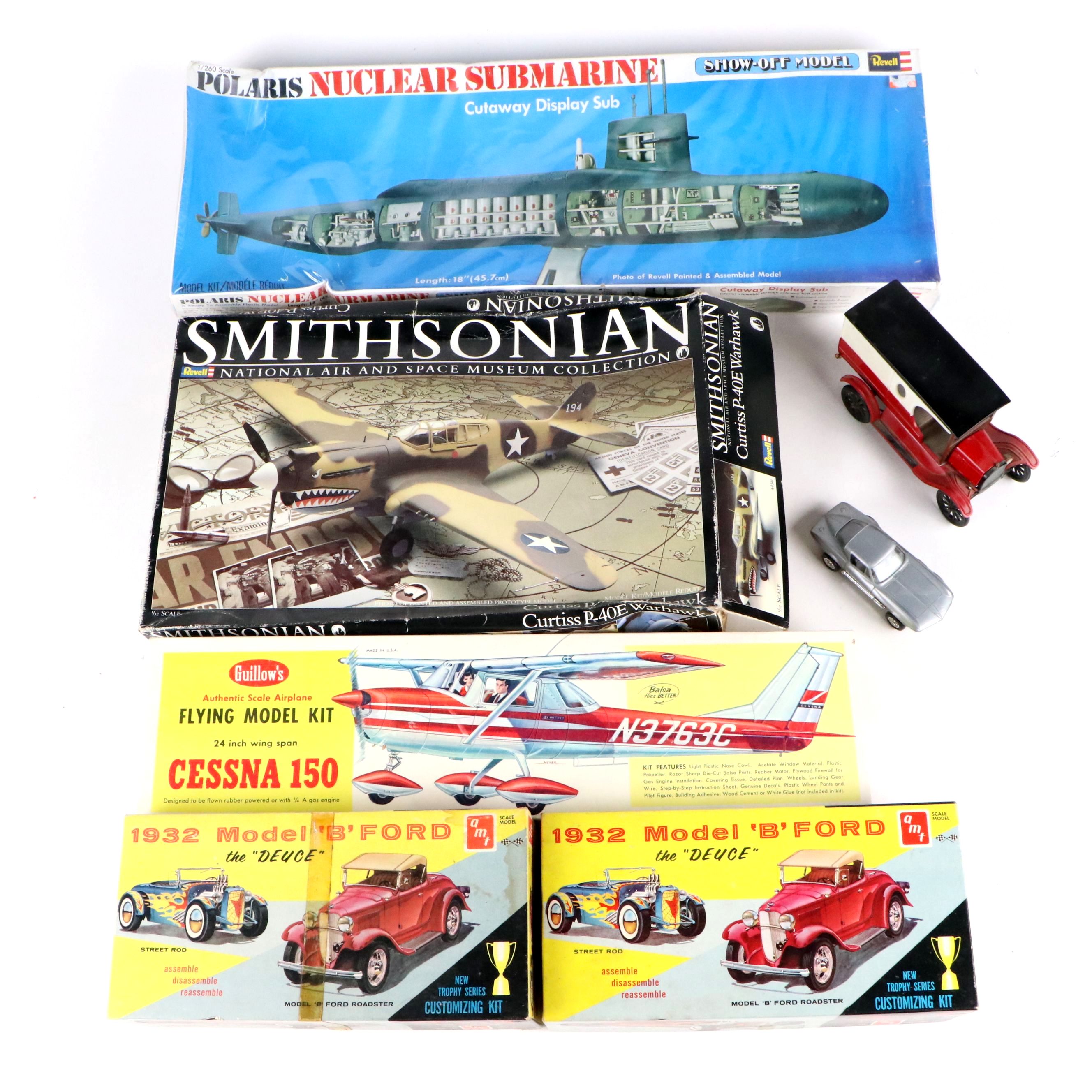 AMT "1939 Model B Ford," Guillow's "Cessna 150" with More Model Kits and Cars
