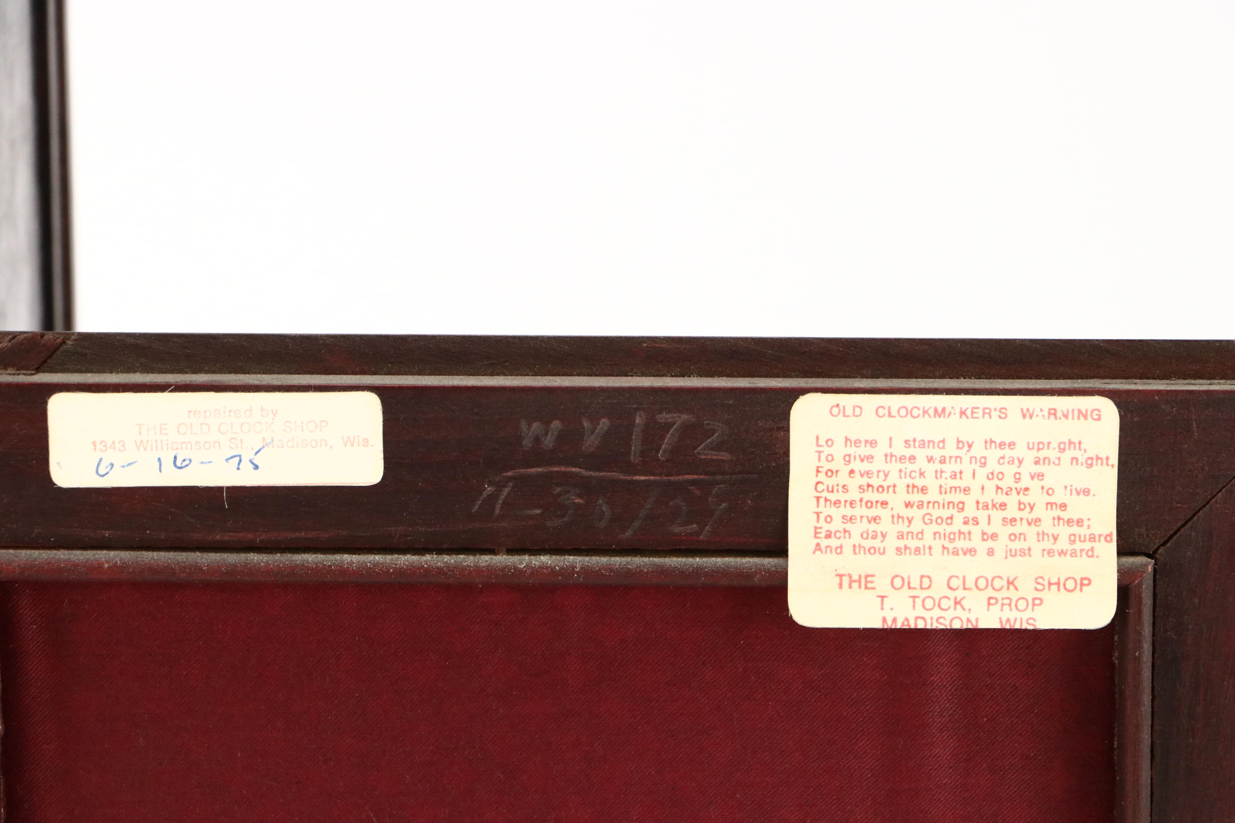 German Wooden Mantel Clock