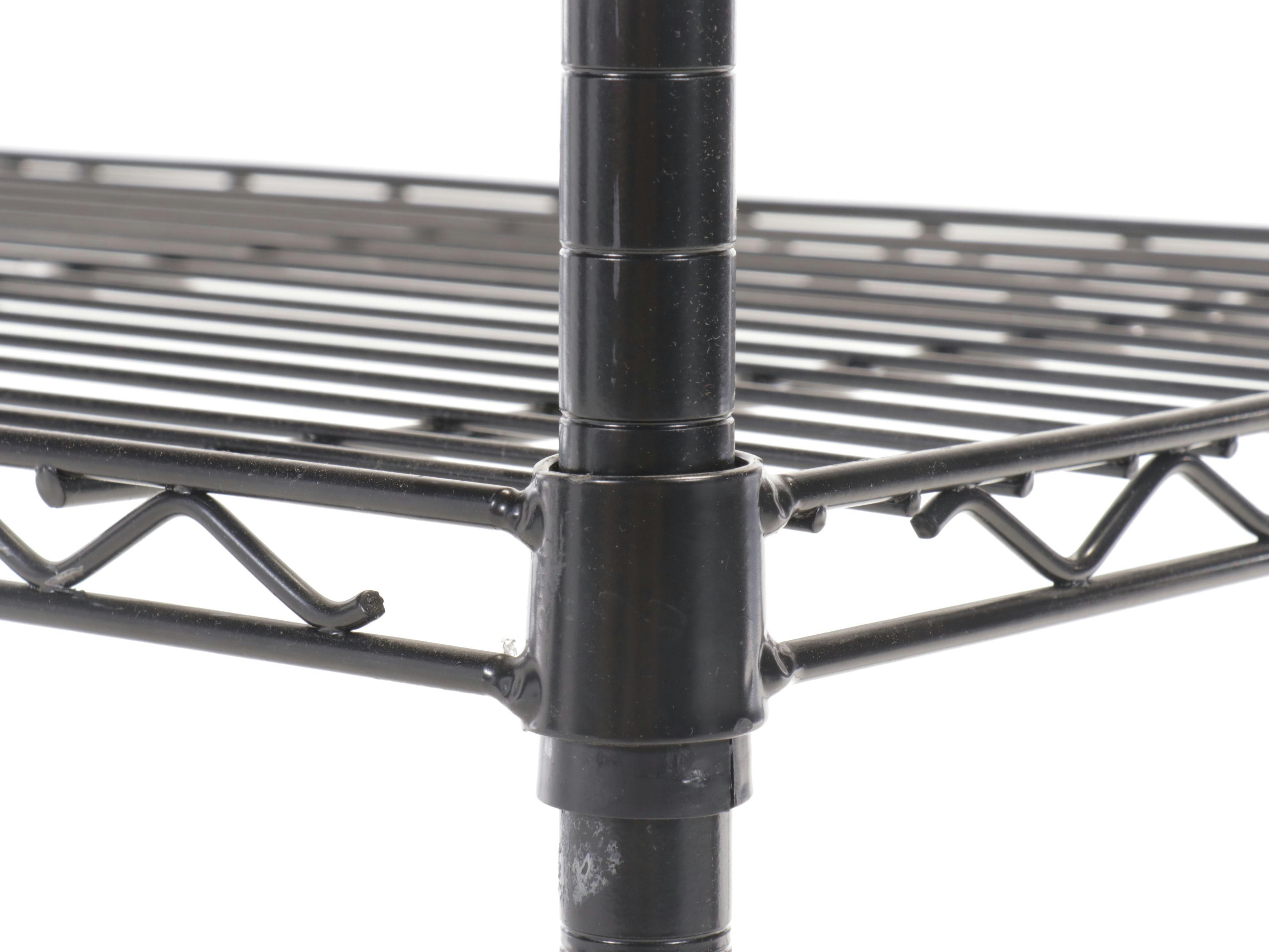 Four Black Finish InterMetro Industrial NSF Grade Wire Rack Shelf Units