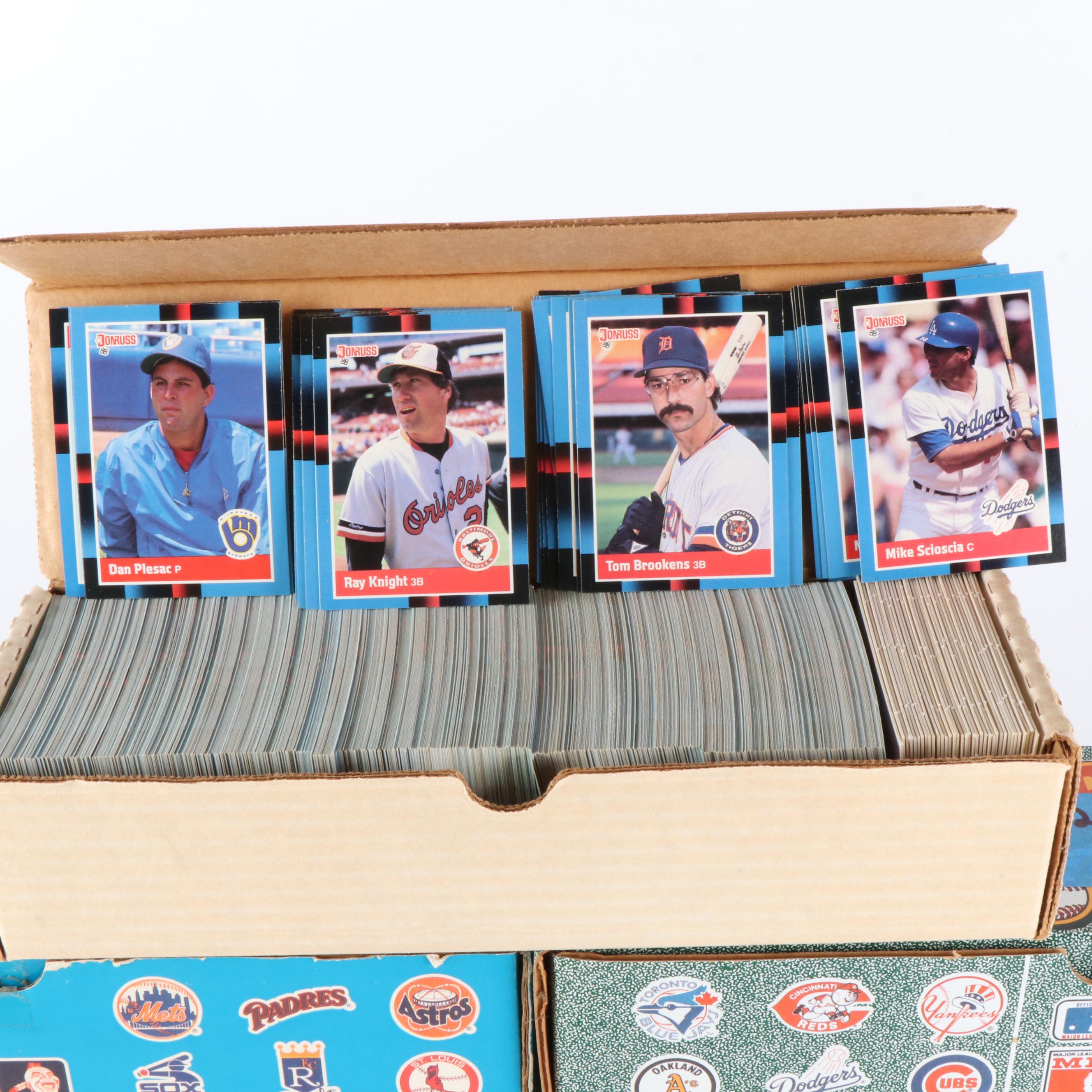 Seven Mint Condition Baseball Card Year Sets, 1988 to 1990, Over 4,800 Cards