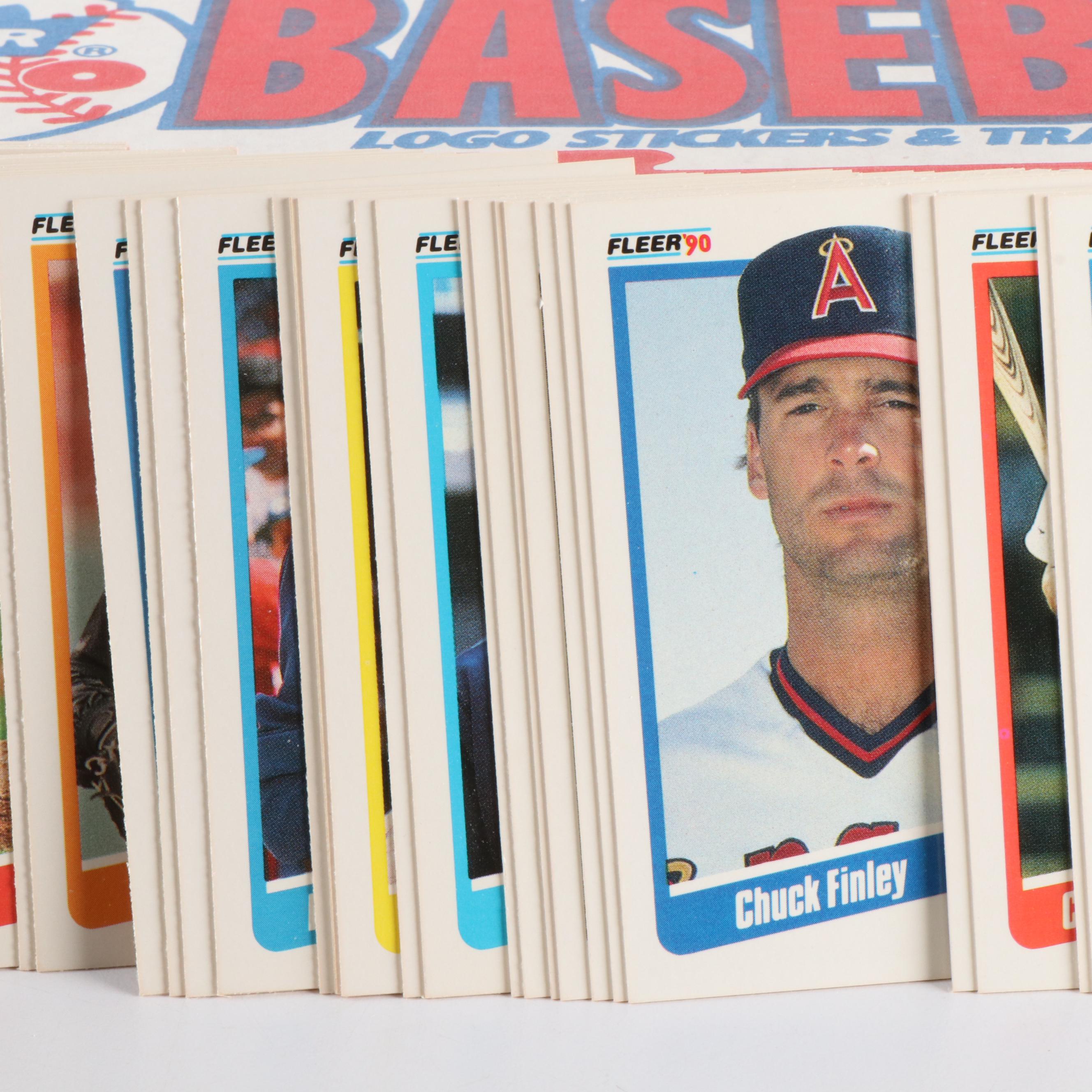 Seven Mint Condition Baseball Card Year Sets, 1988 to 1990, Over 4,800 Cards