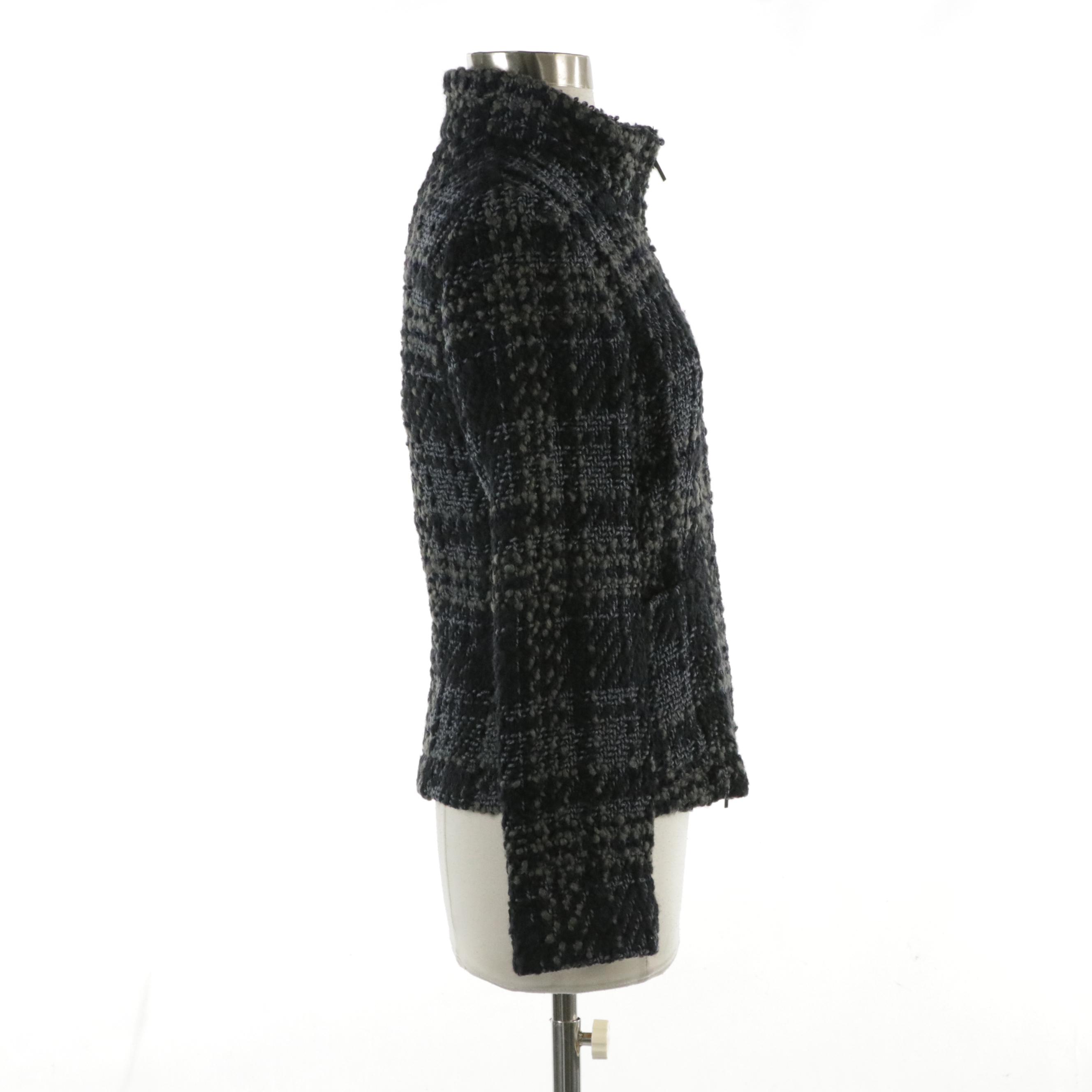 Emporia Armani Bouclé Tweed Zip Jacket