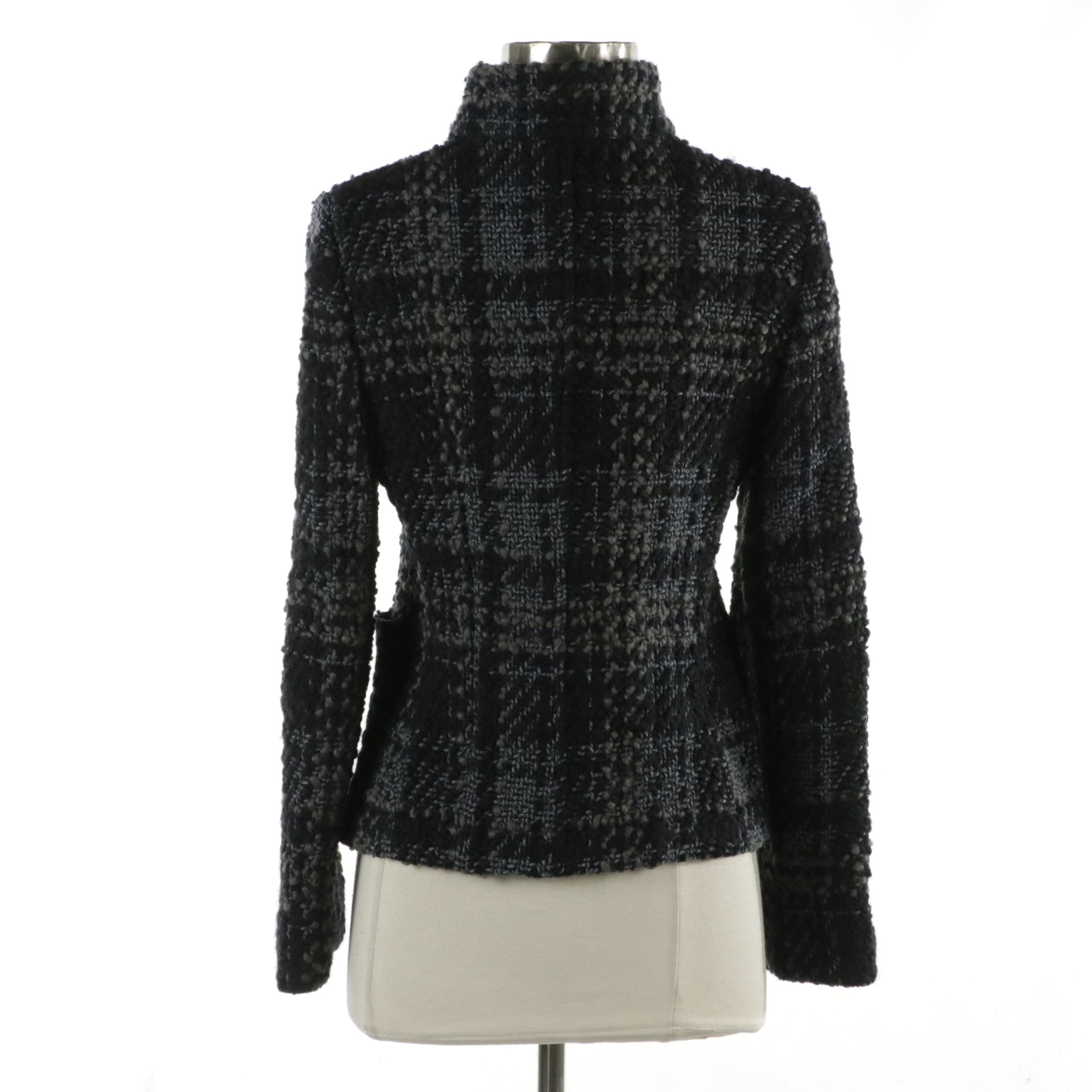 Emporia Armani Bouclé Tweed Zip Jacket