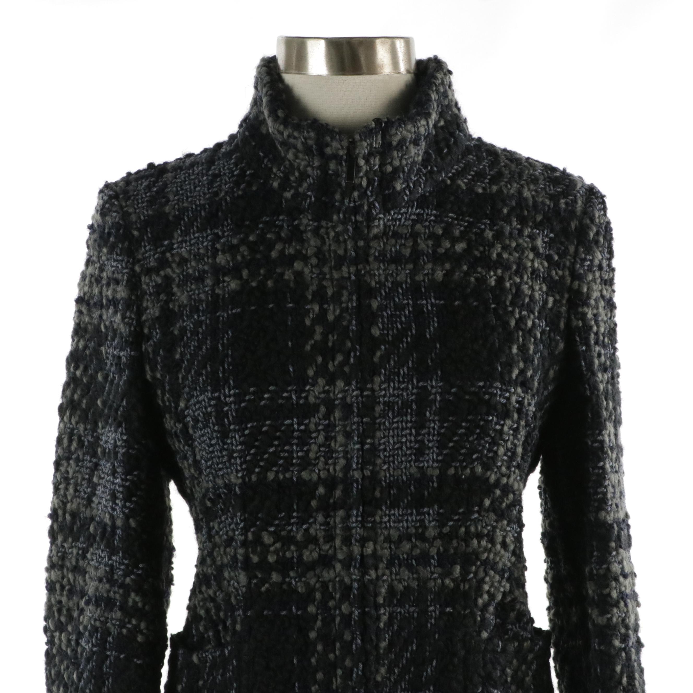 Emporia Armani Bouclé Tweed Zip Jacket