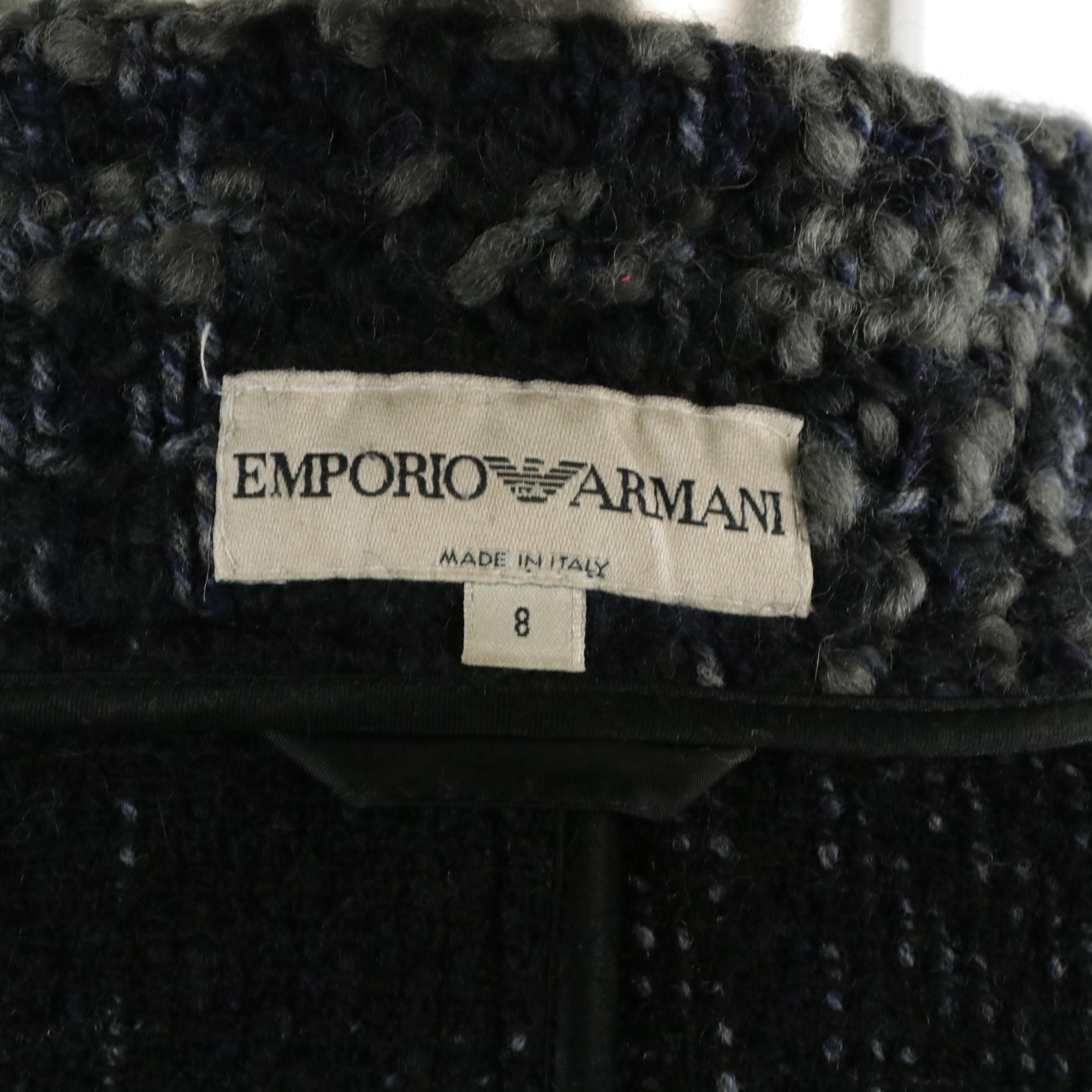Emporia Armani Bouclé Tweed Zip Jacket