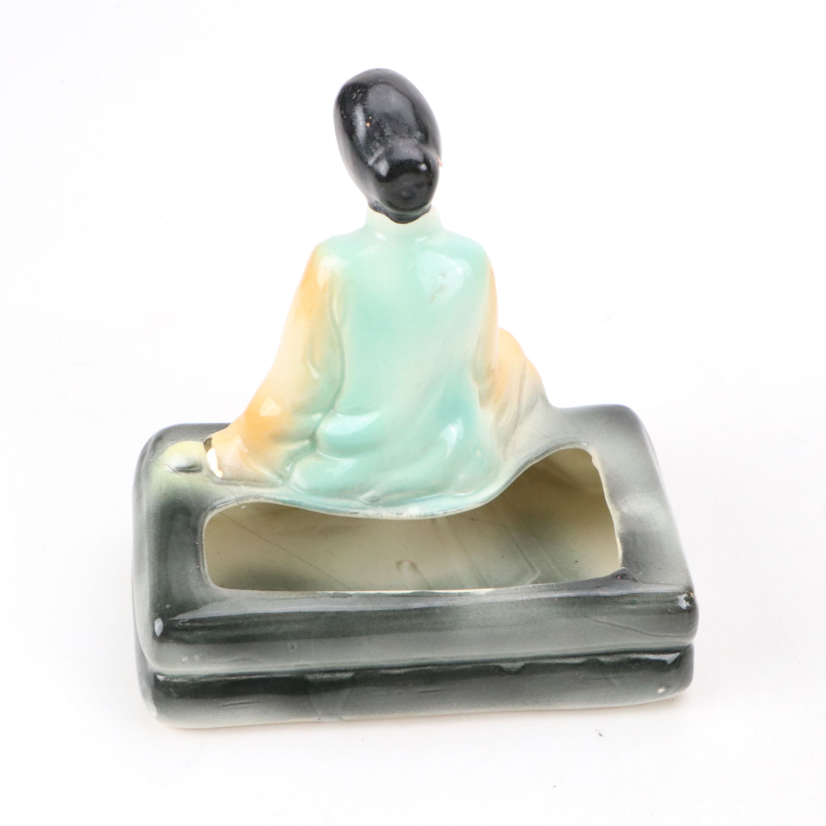 Hand-Painted Floral Ewer and Other Vintage Gilt Ceramic Vases