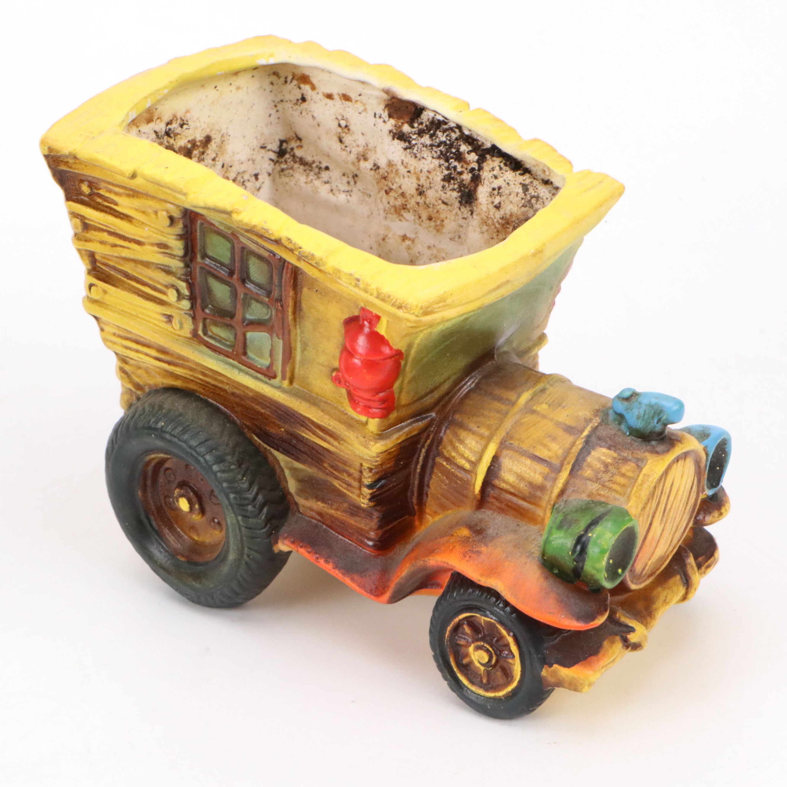 Hand-Painted Floral Ewer and Other Vintage Gilt Ceramic Vases