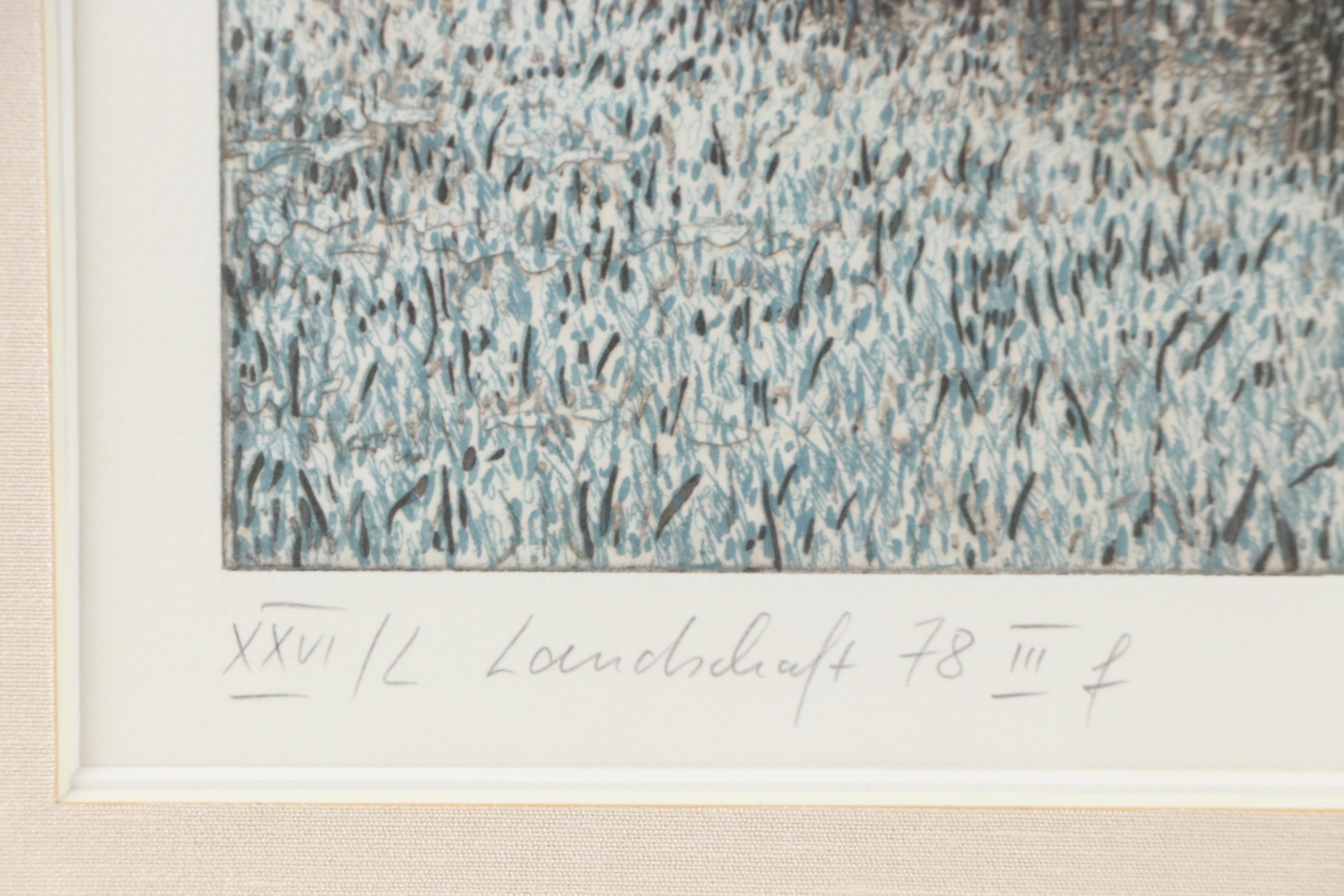 Peter Redeker Etchings "Landschaft 78 III d" and "Landschaft 78 III f", 1978