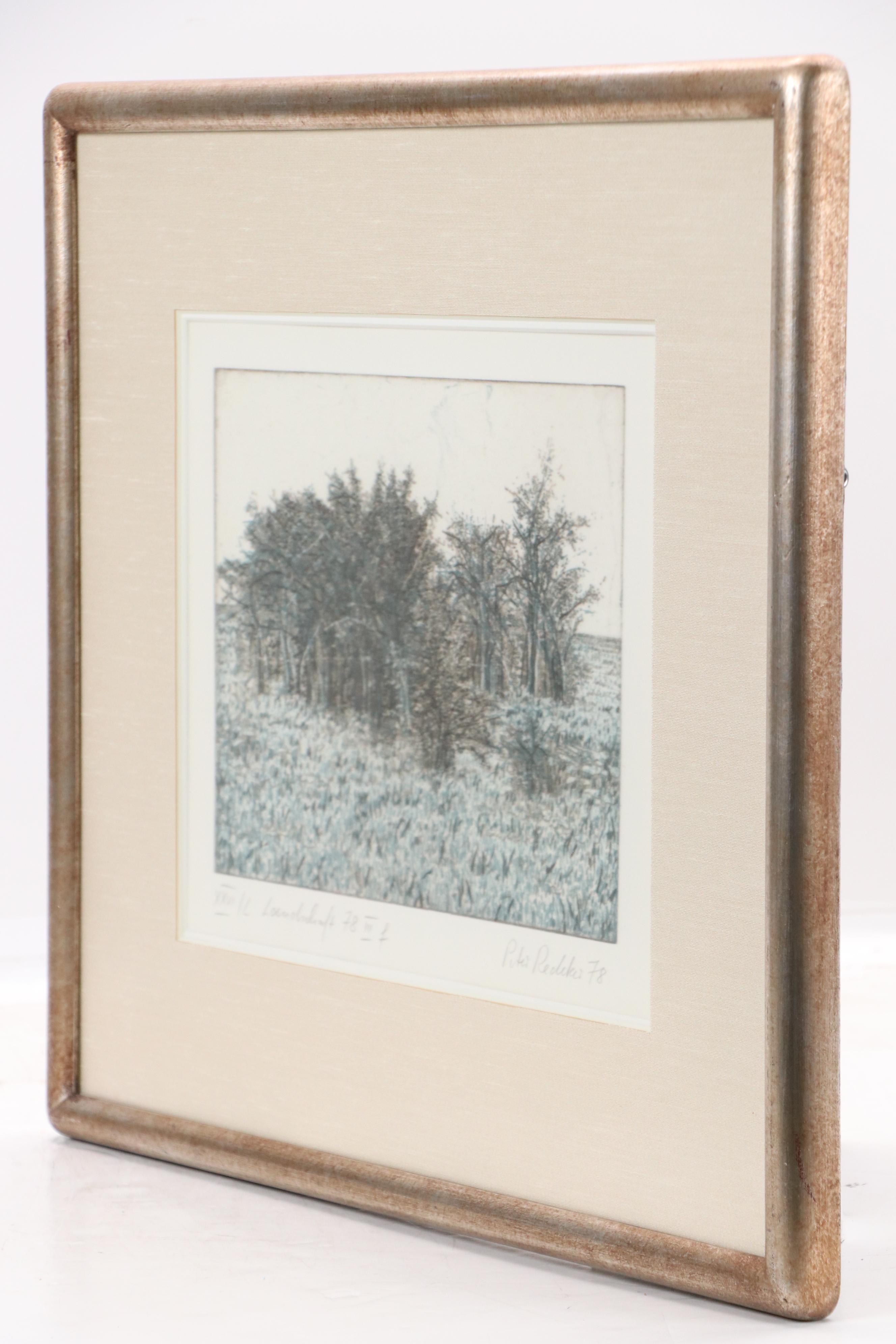 Peter Redeker Etchings "Landschaft 78 III d" and "Landschaft 78 III f", 1978