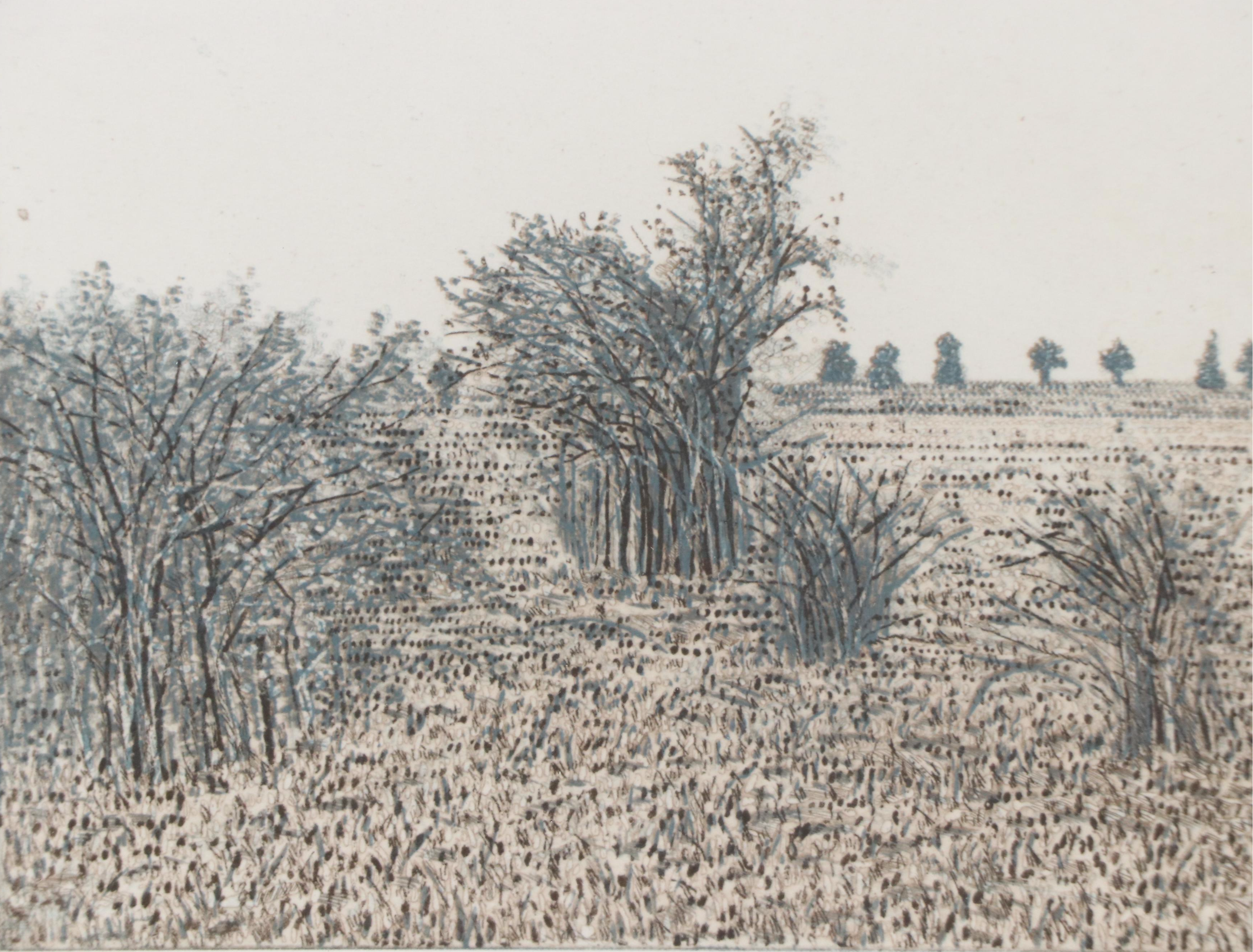Peter Redeker Etchings "Landschaft 78 III d" and "Landschaft 78 III f", 1978