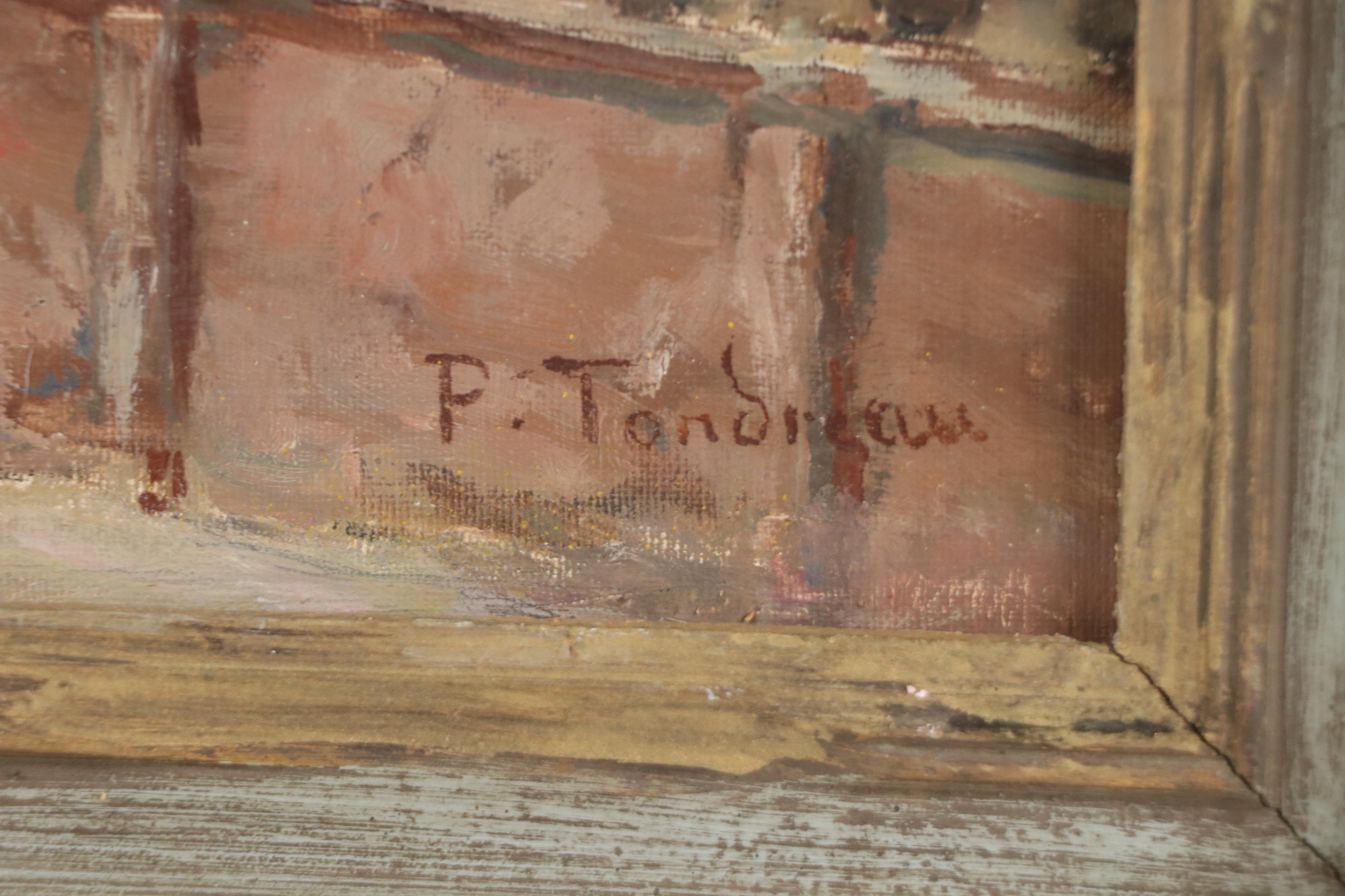 Paul Tondreau Oil Painting of French Provincial House, Circa 1940