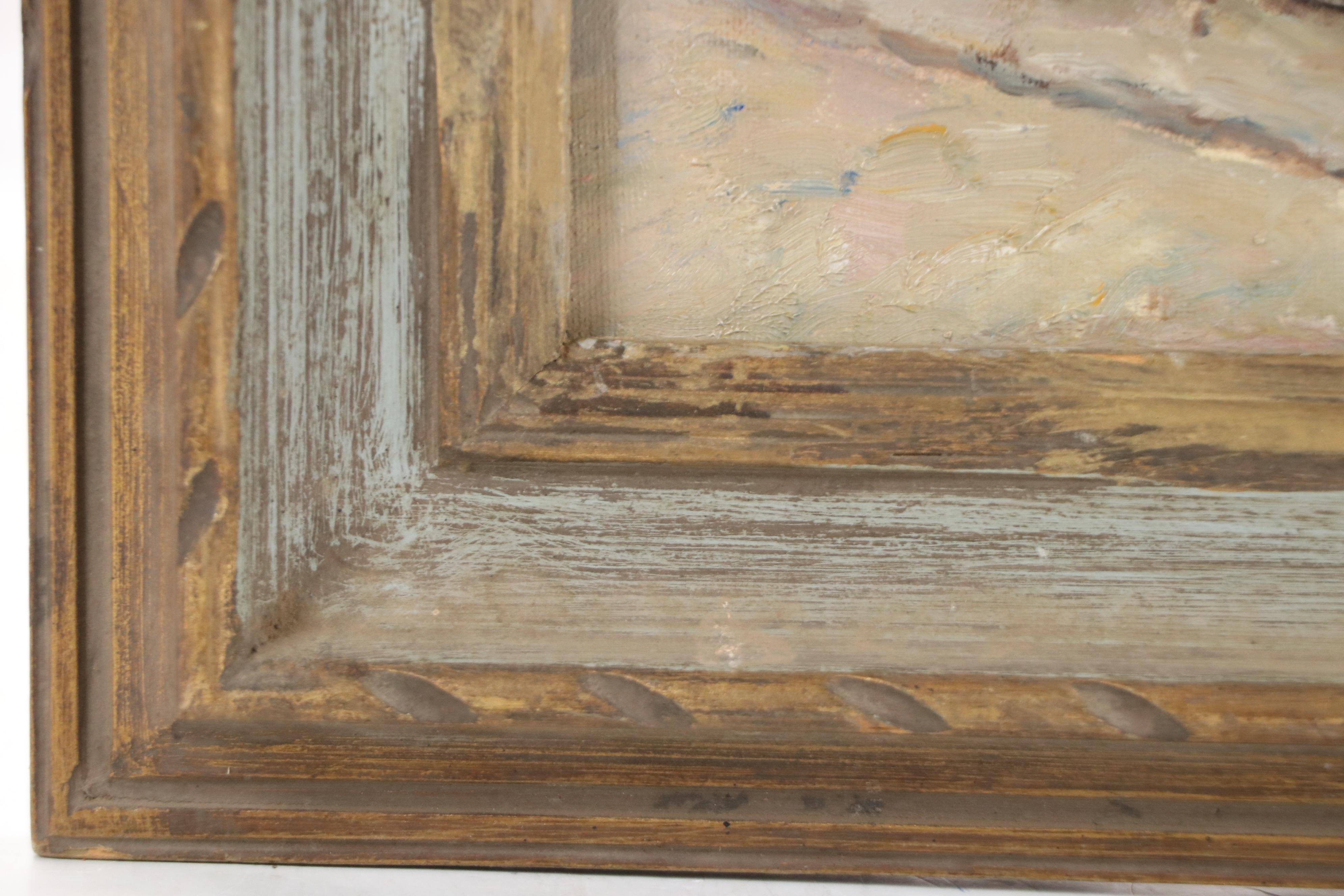 Paul Tondreau Oil Painting of French Provincial House, Circa 1940