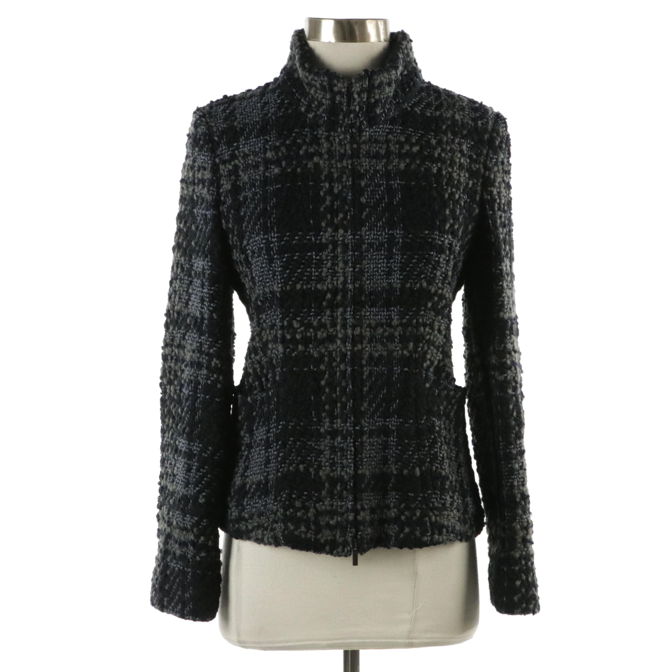 Emporia Armani Bouclé Tweed Zip Jacket