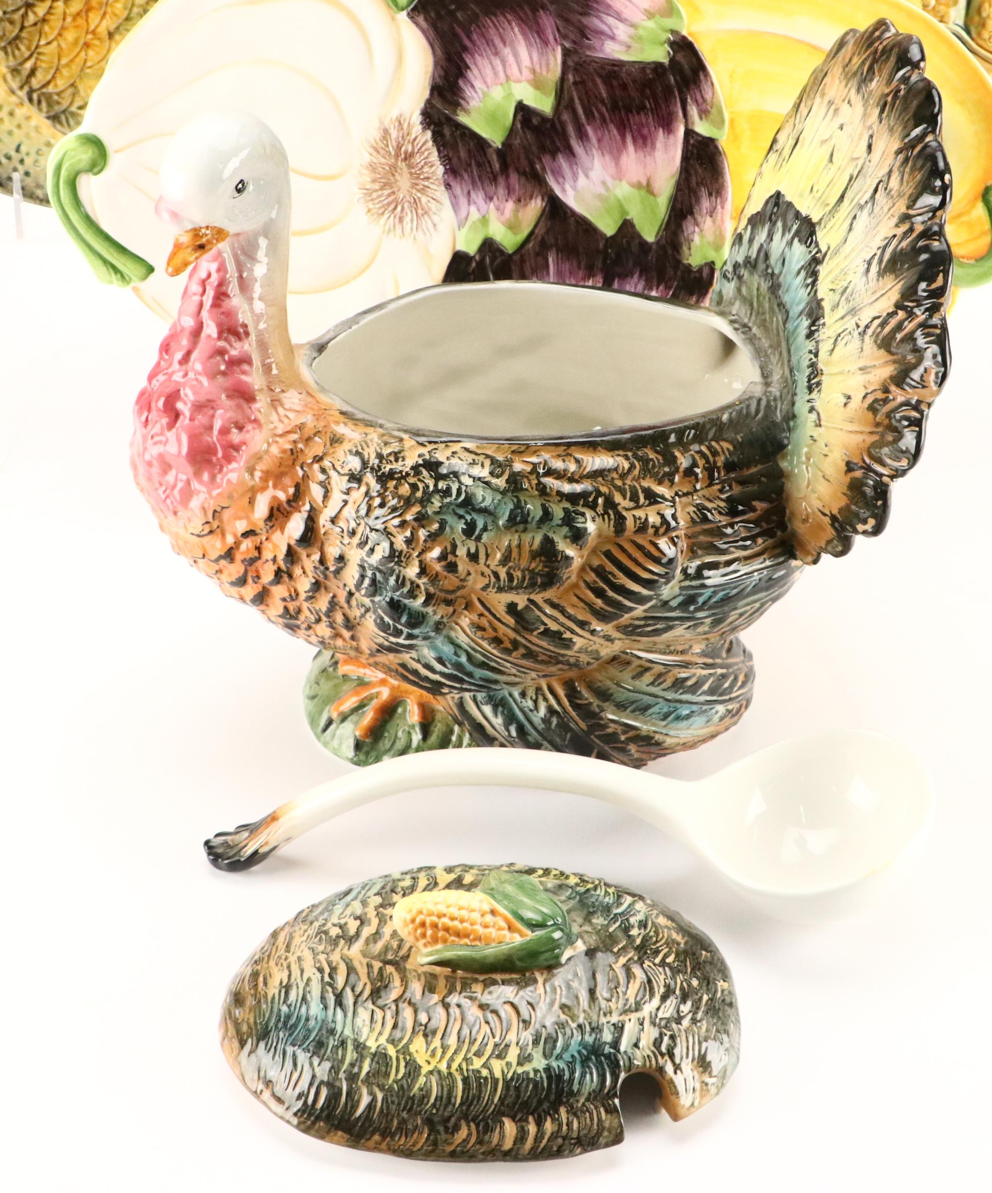 Fall-Themed Serving Dishes, Tureens, Spreaders and More Tableware