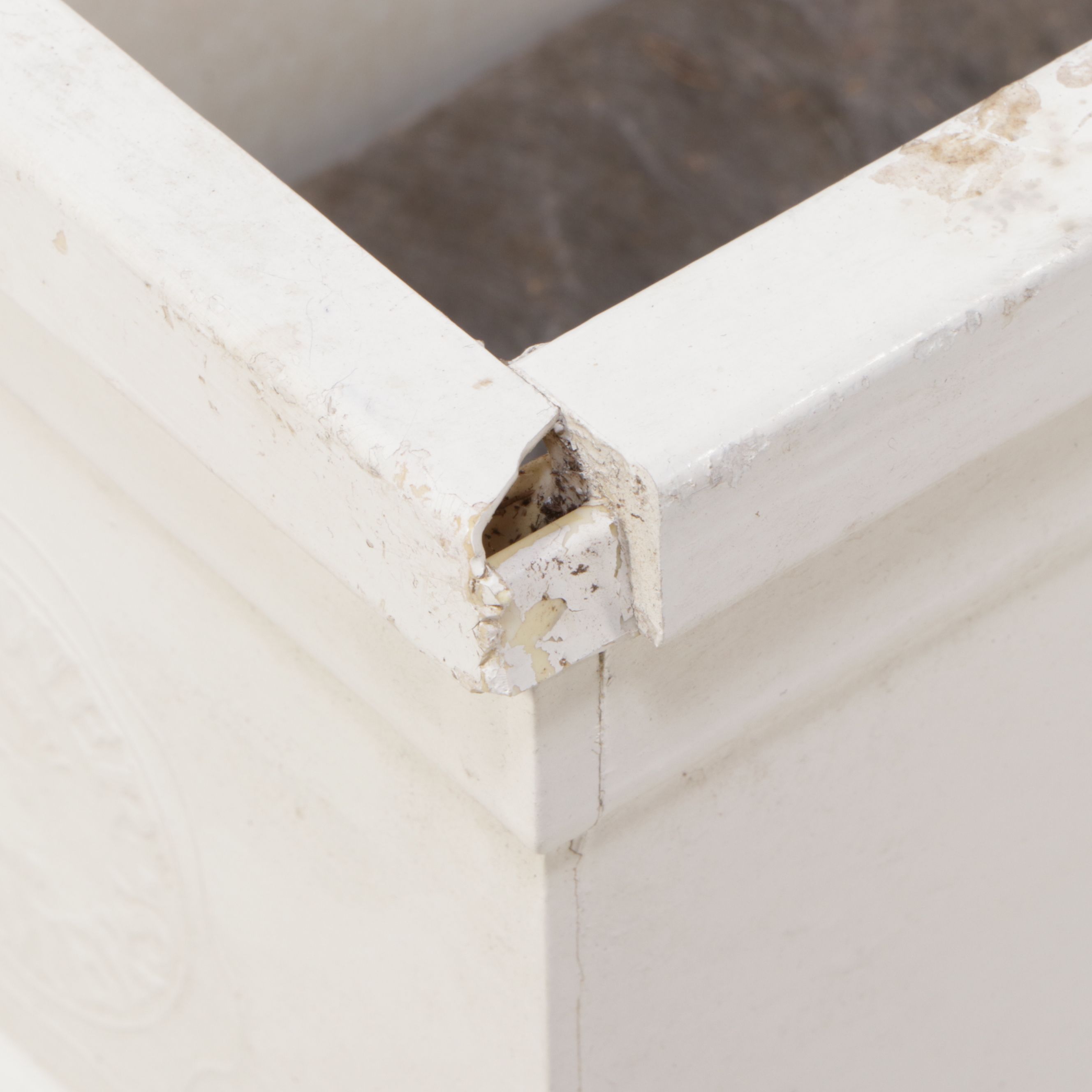 White Painted Window Box Planters