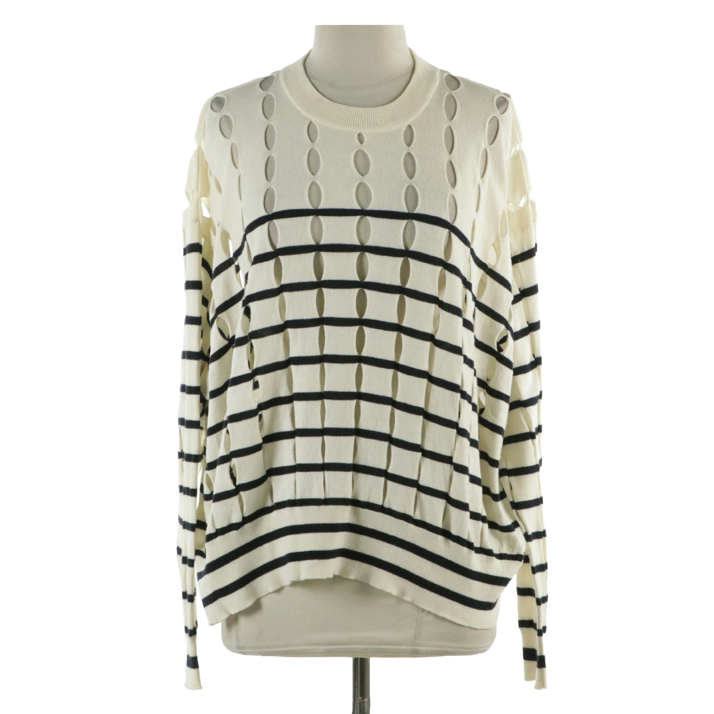 Alexander Wang Cotton Knit Cutout Sweater