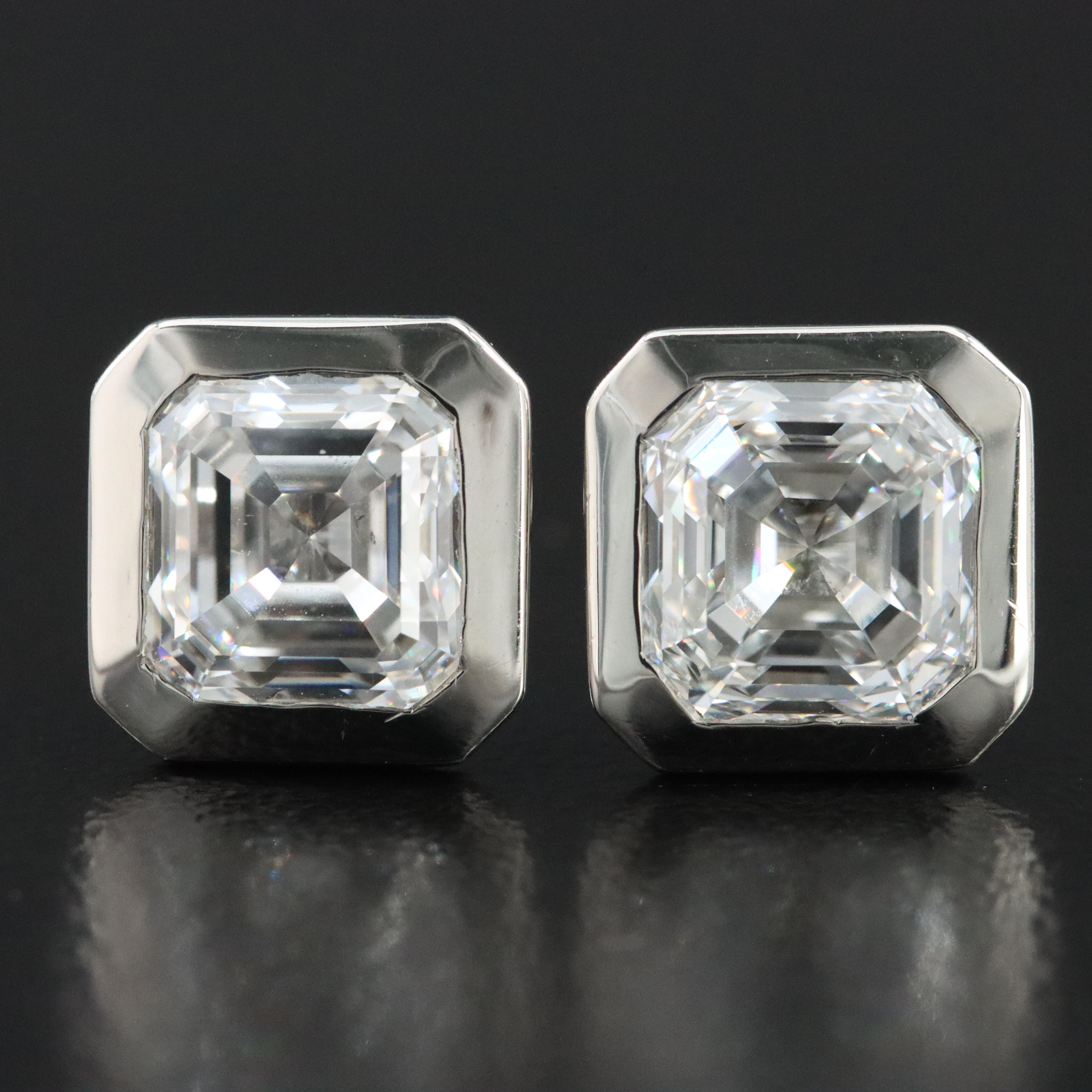 Platinum 4.08 CTW Lab Grown Diamond Stud Earrings with IGI Reports