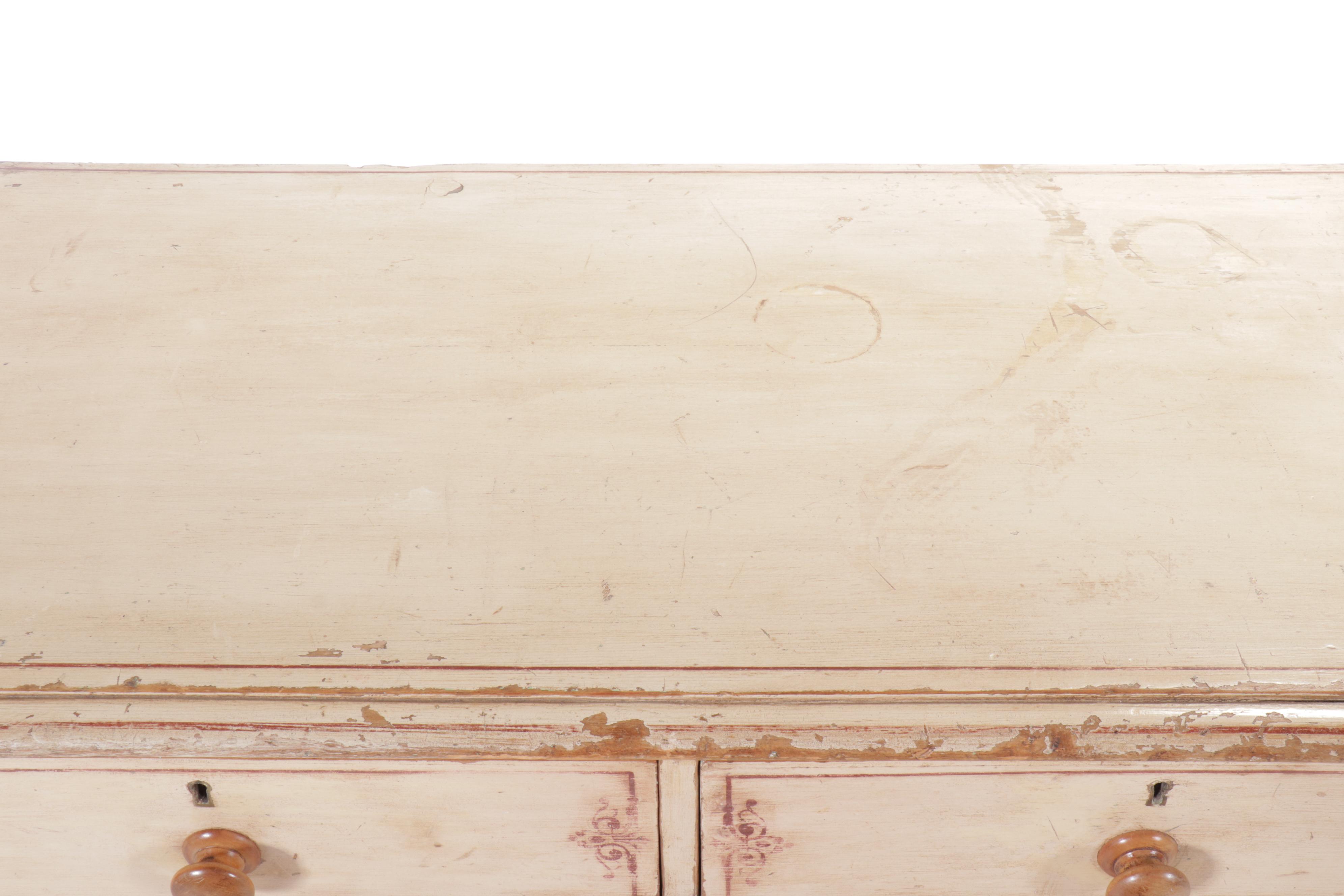 Gustavian Style Painted Wood Chest of Drawers