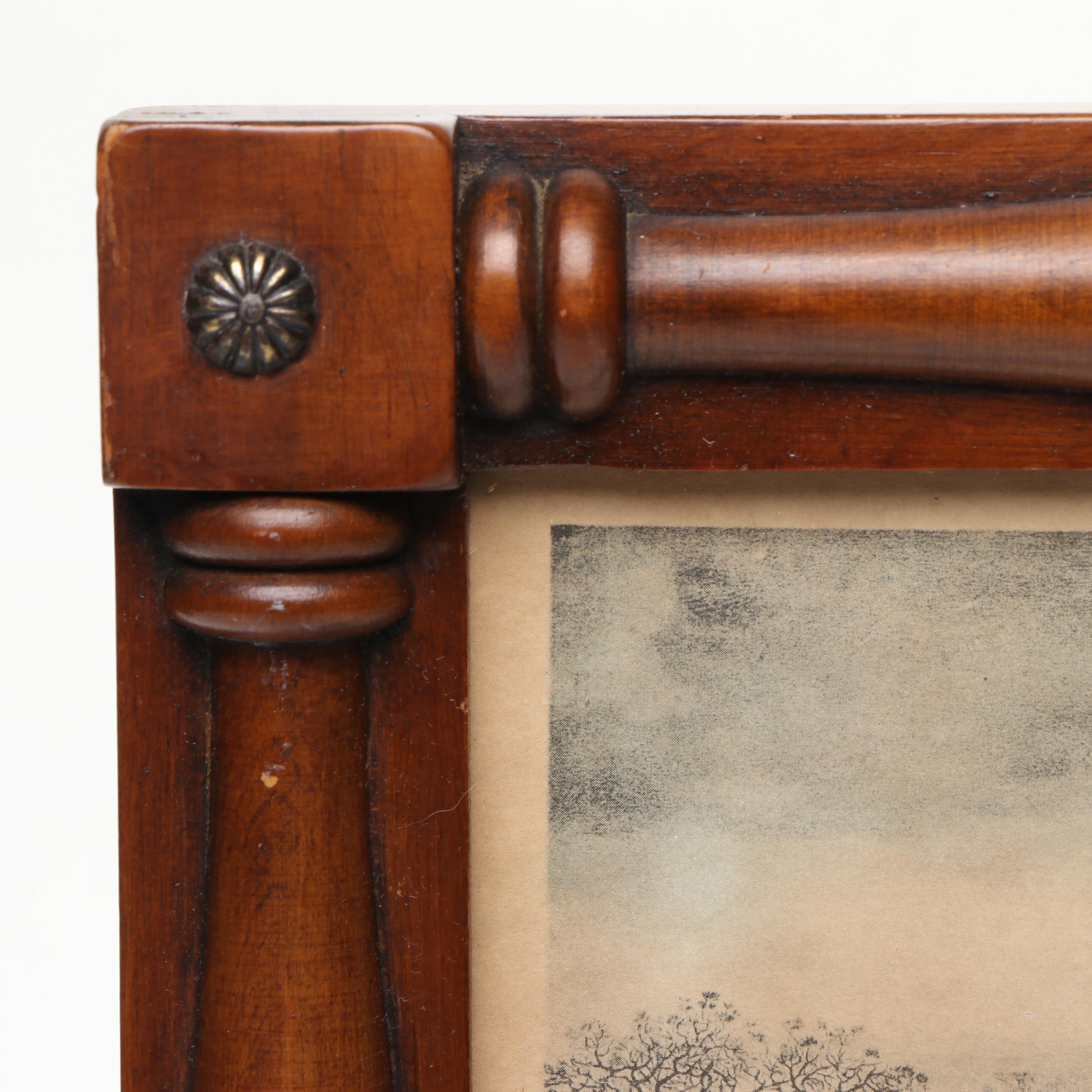 American Empire Style Trumeau with Currier & Ives "New England Winter Scene"