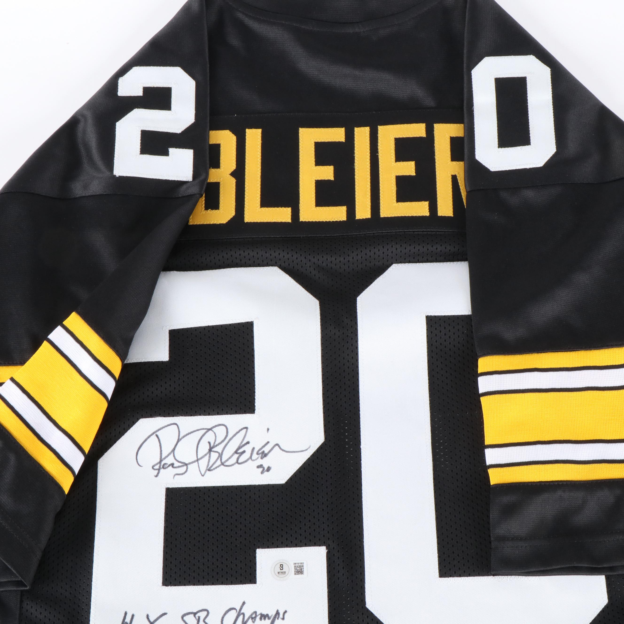 Rocky Bleier Signed "4 x SB Champs" Pittsburgh Steelers Football Jersey, Beckett
