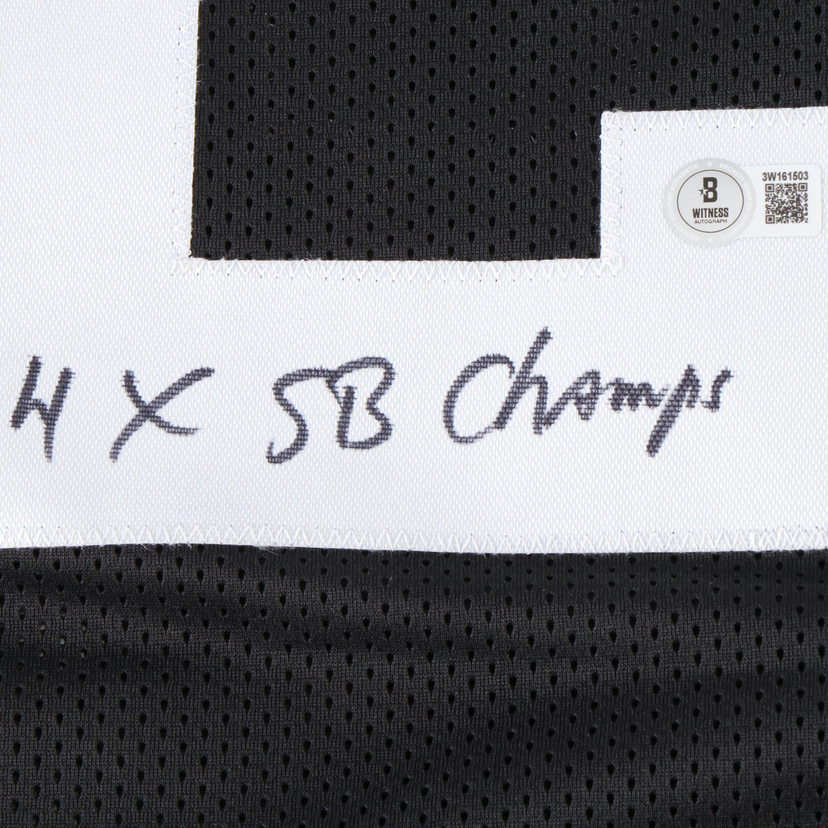 Rocky Bleier Signed "4 x SB Champs" Pittsburgh Steelers Football Jersey, Beckett