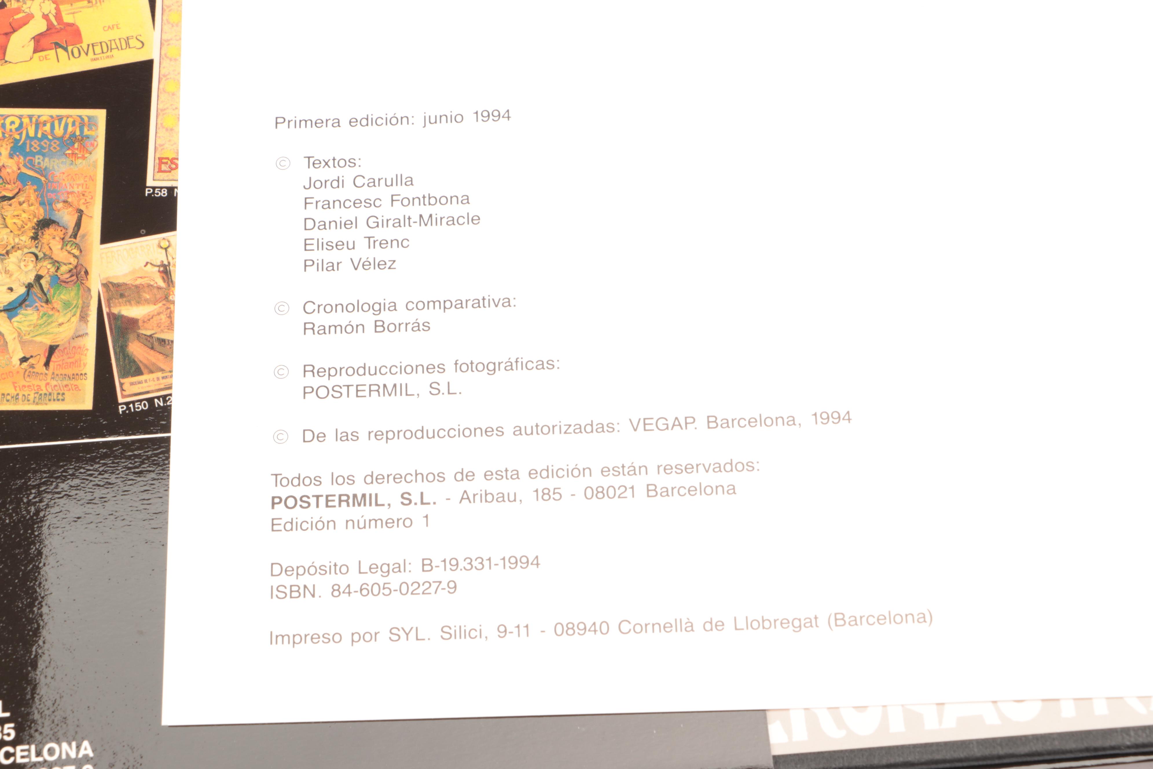 First Edition "Cataluña en 1000 Carteles" by Jordi Carulla et al, 1994