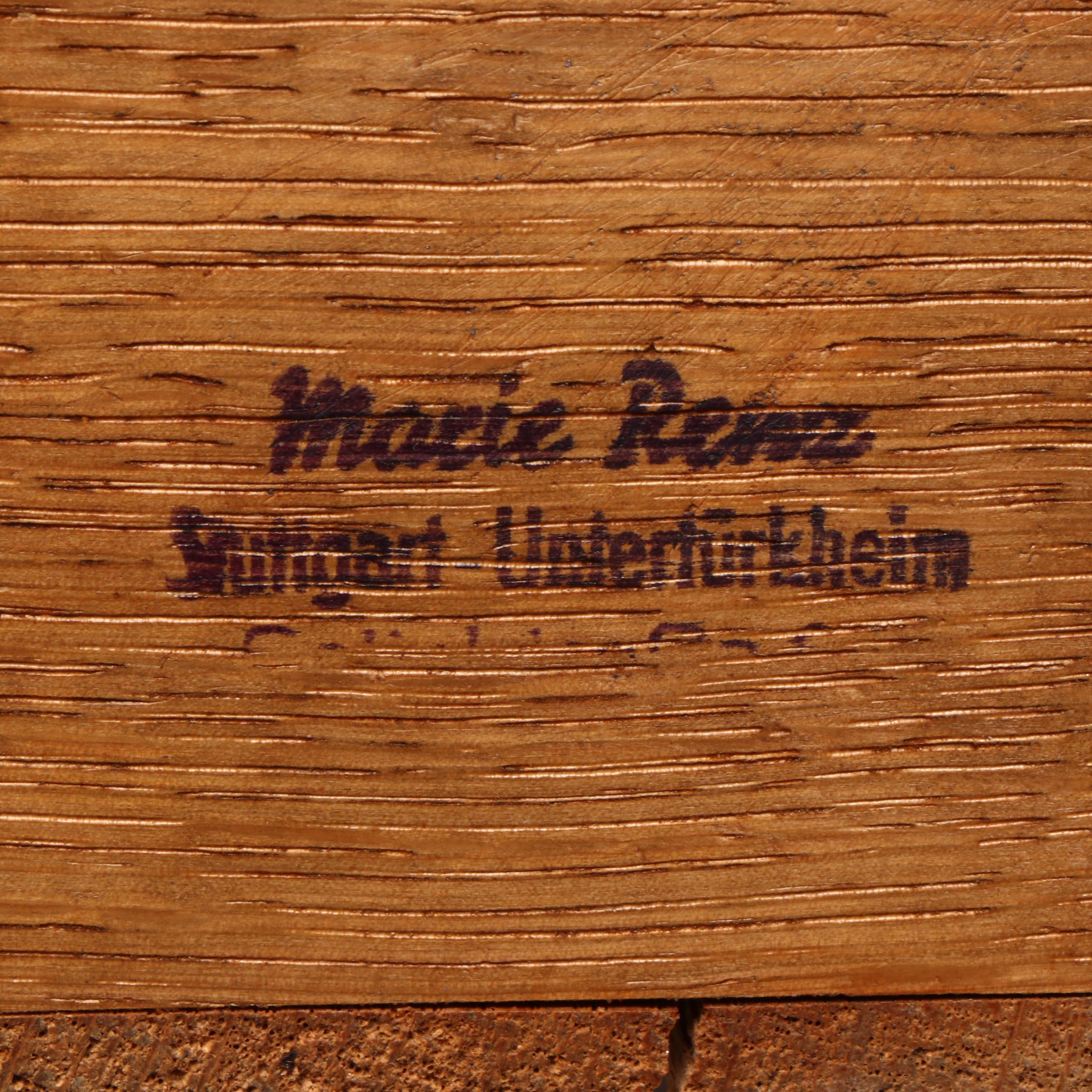 Marie Renz German Burl Veneer Miniature Biedermeier Style Roll-Top Desk