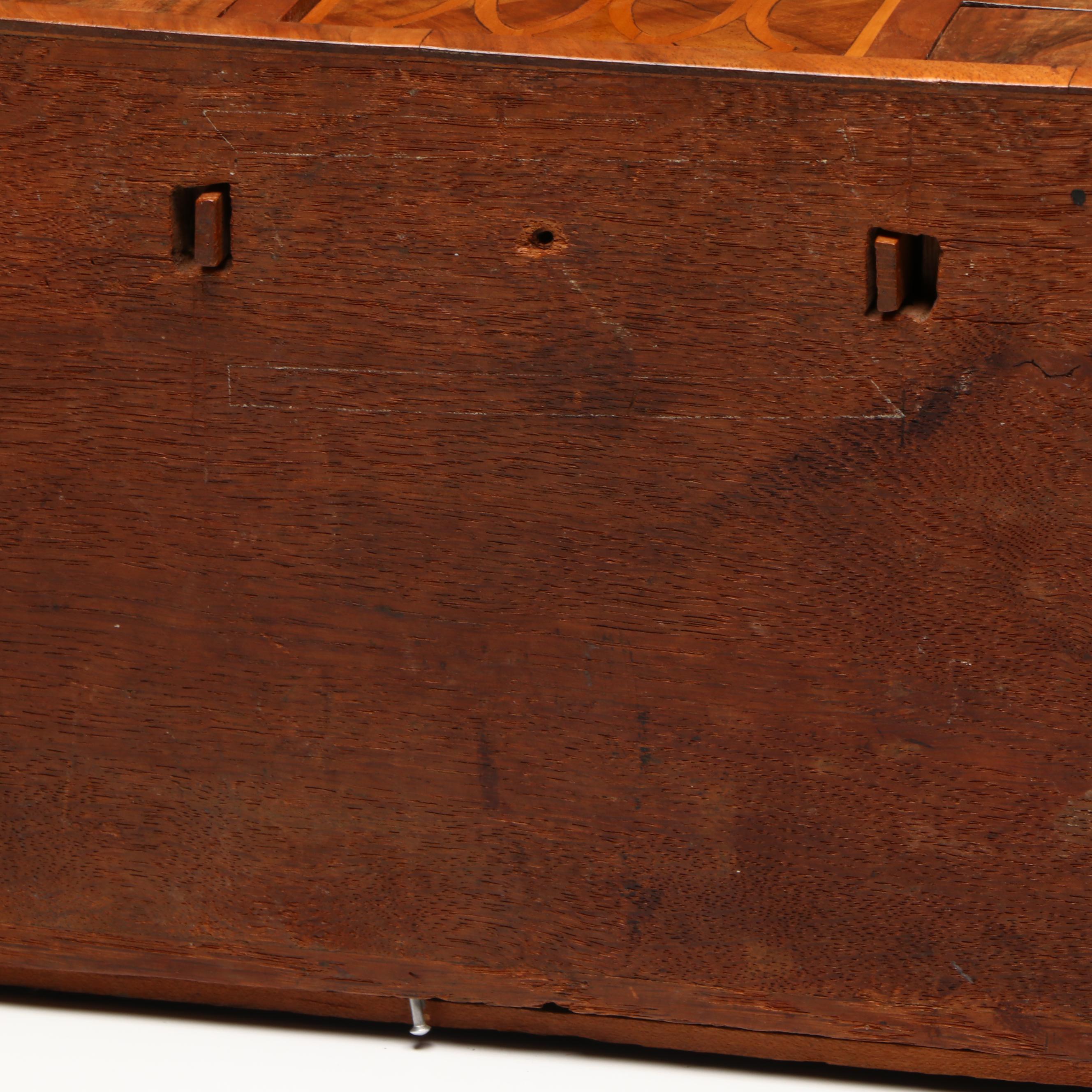 Marie Renz German Burl Veneer Miniature Biedermeier Style Roll-Top Desk