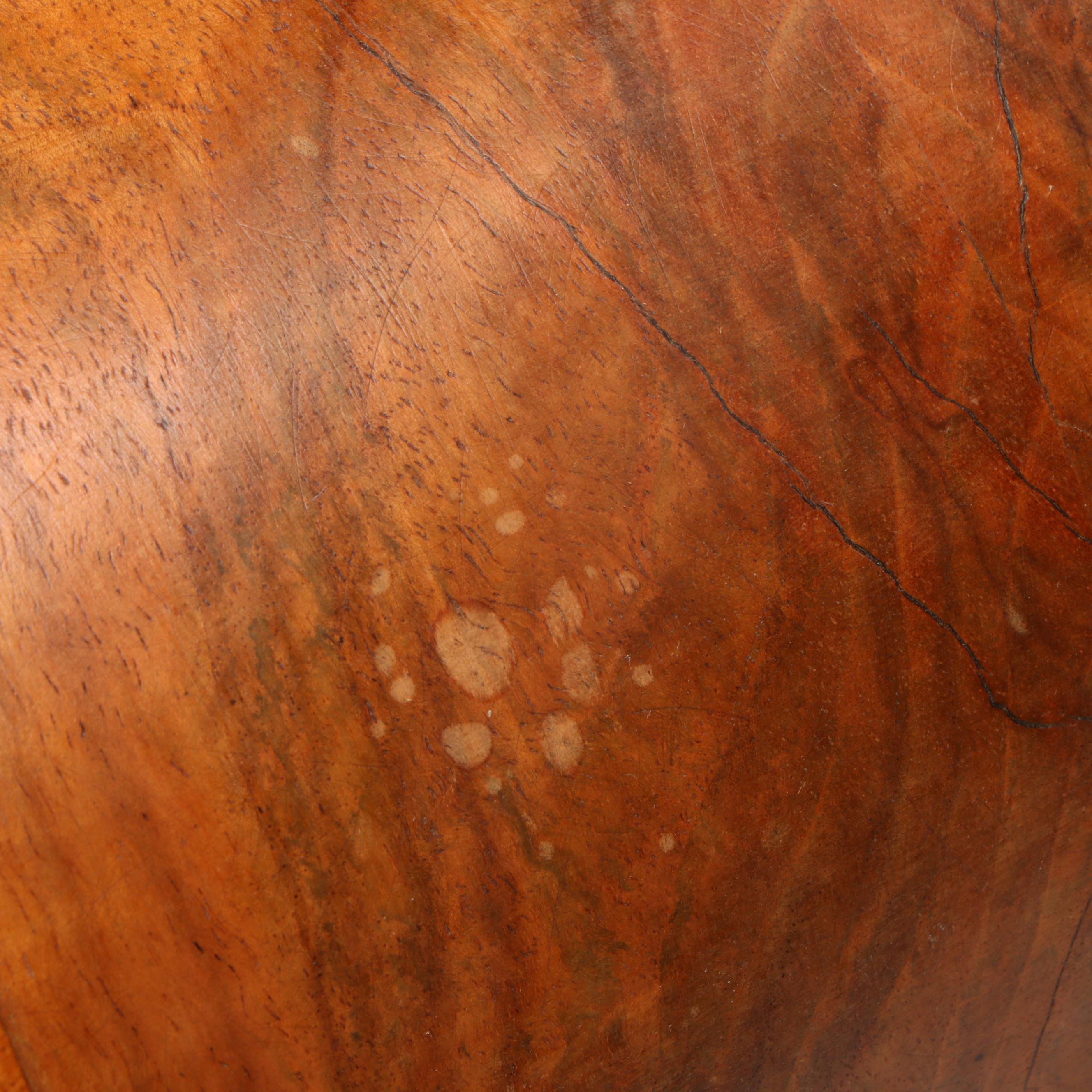 Marie Renz German Burl Veneer Miniature Biedermeier Style Roll-Top Desk