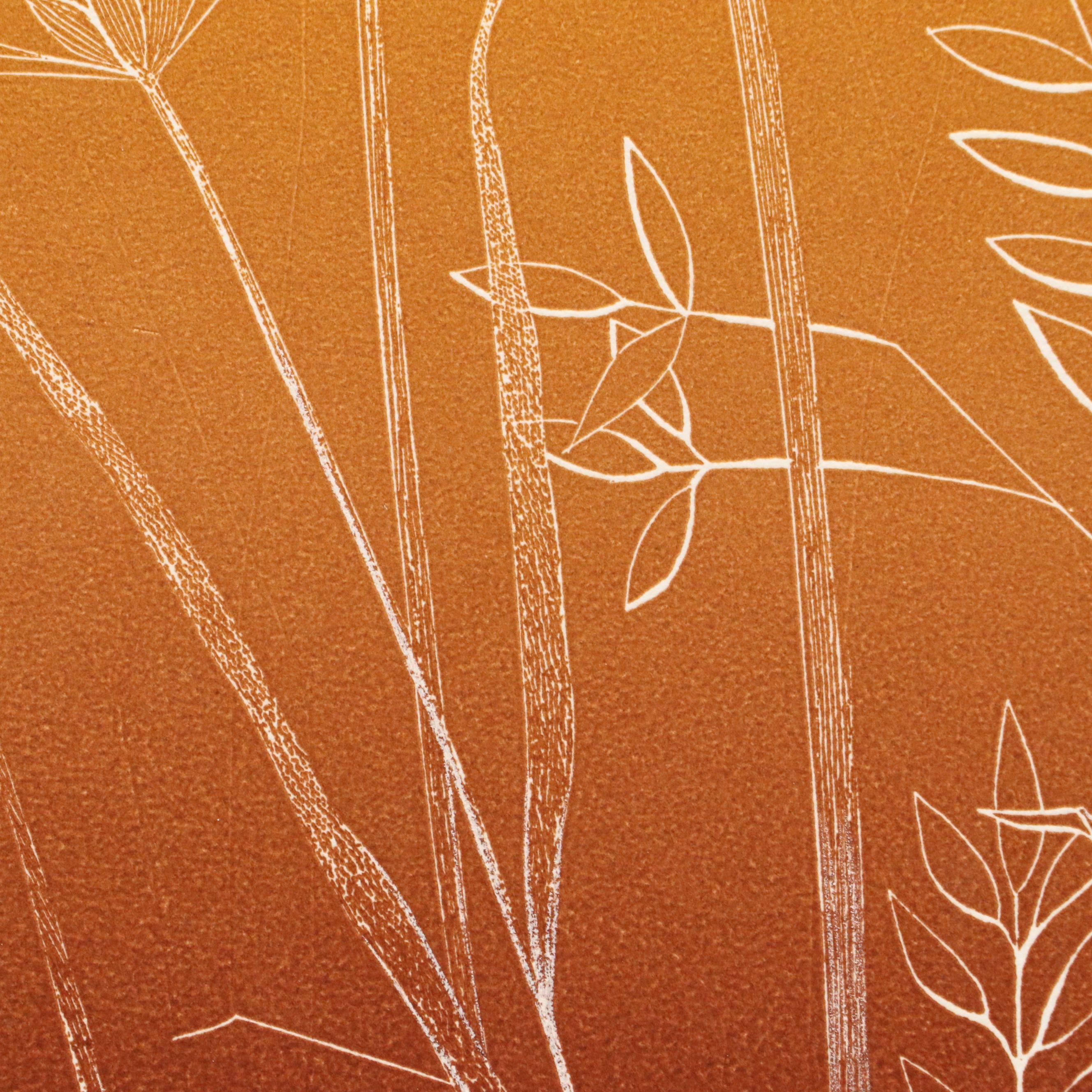 Ombré Serigraph "Winter Floral II," Late 20th - 21st Century