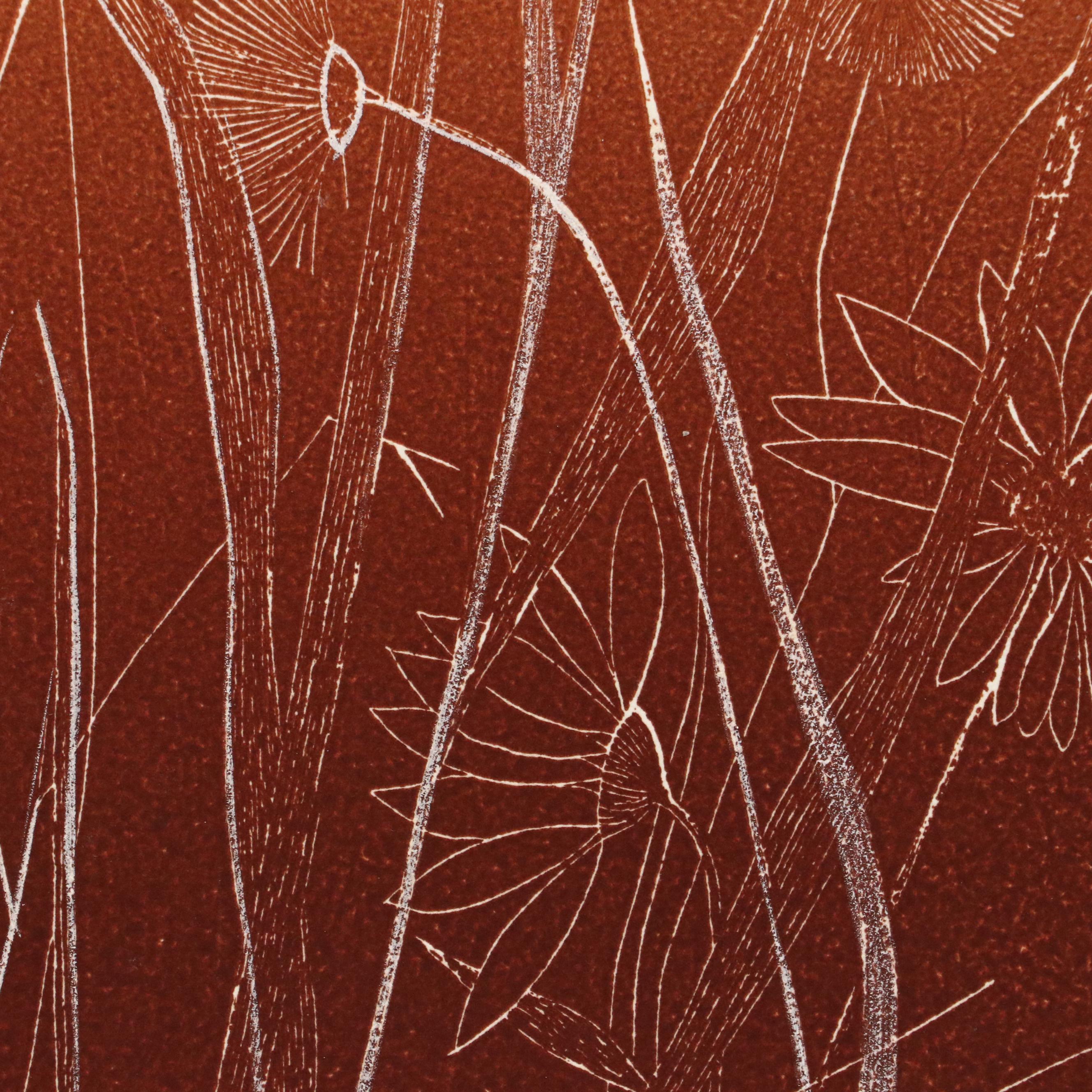 Ombré Serigraph "Winter Floral II," Late 20th - 21st Century