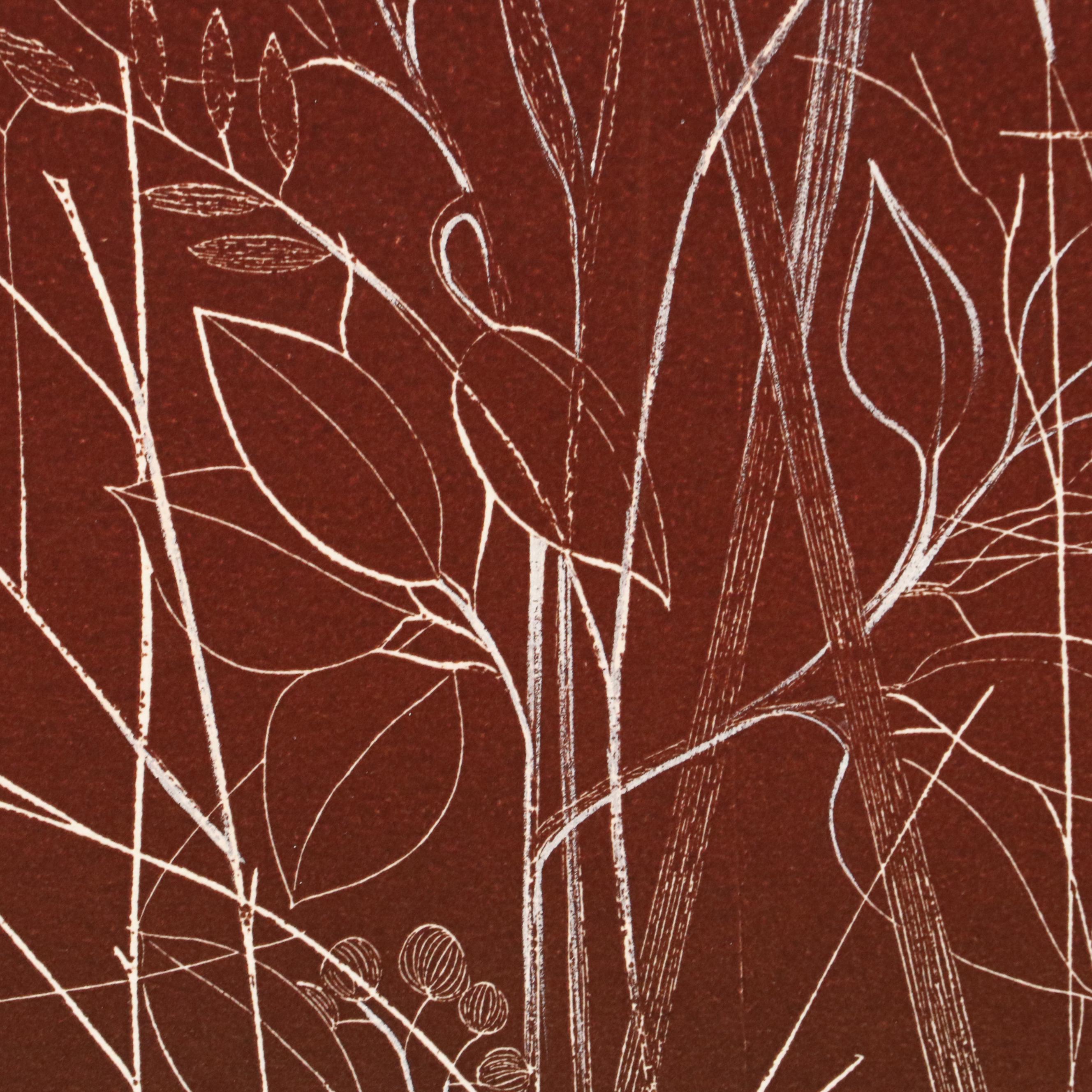 Ombré Serigraph "Winter Floral II," Late 20th - 21st Century