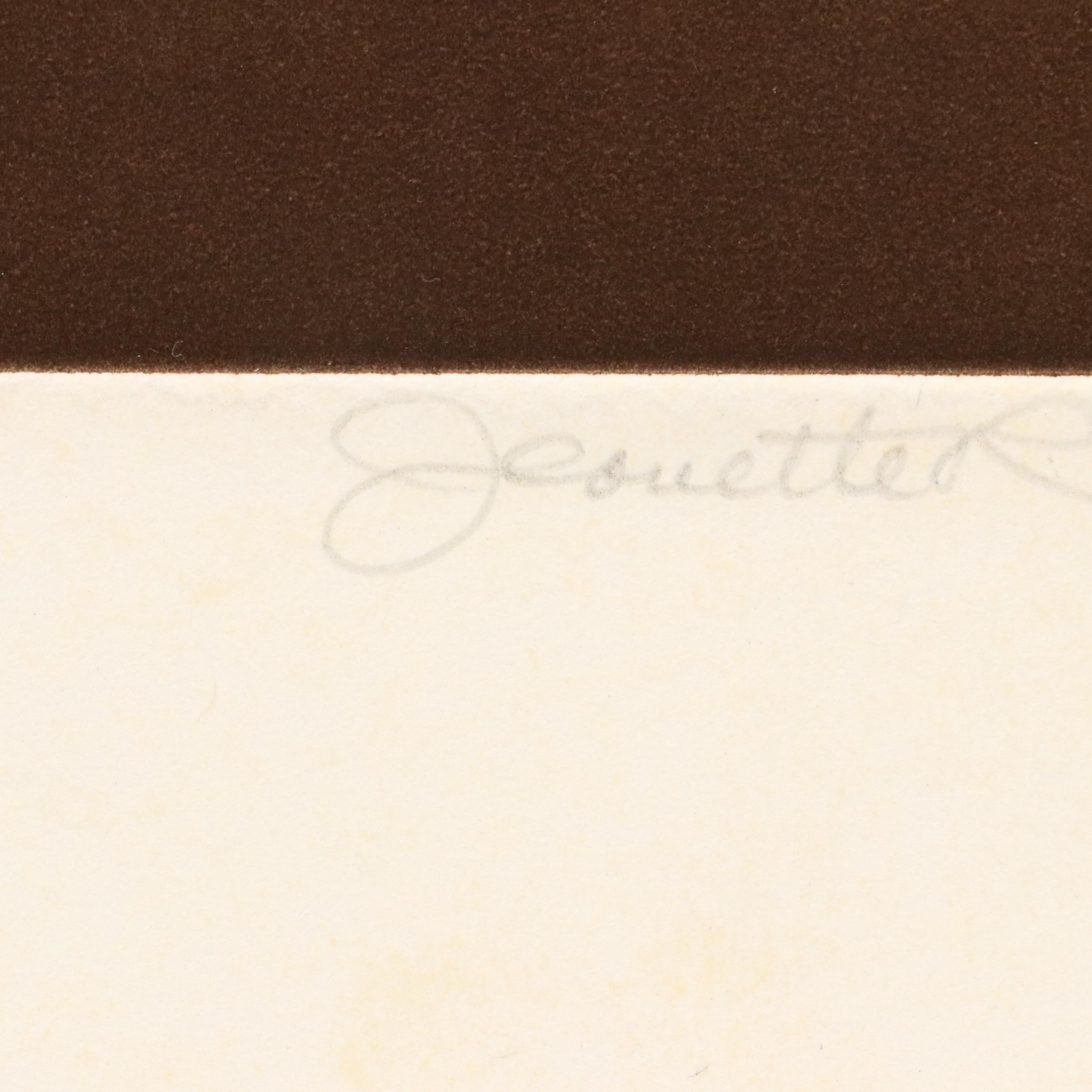 Ombré Serigraph "Winter Floral II," Late 20th - 21st Century