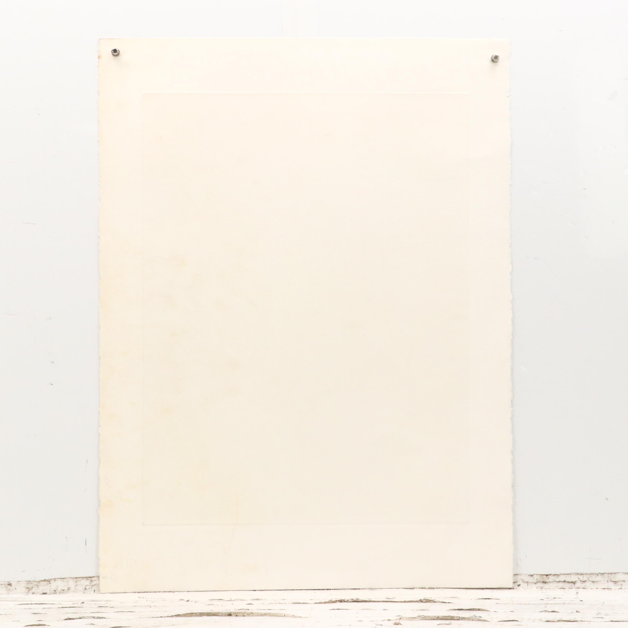 Ombré Serigraph "Winter Floral II," Late 20th - 21st Century