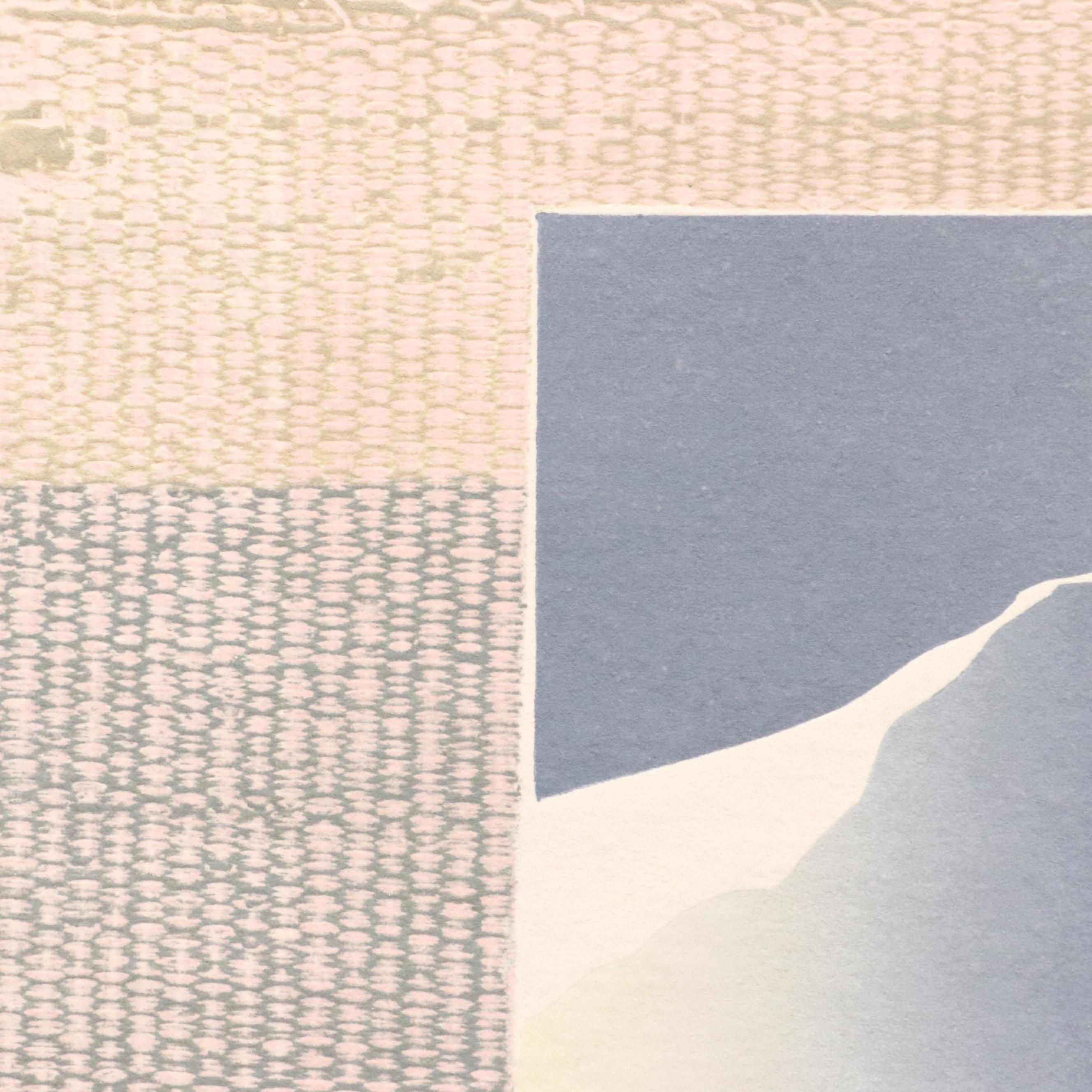 S. Clemons Mixed Media Relief Print "Letter from Abroad," 1984