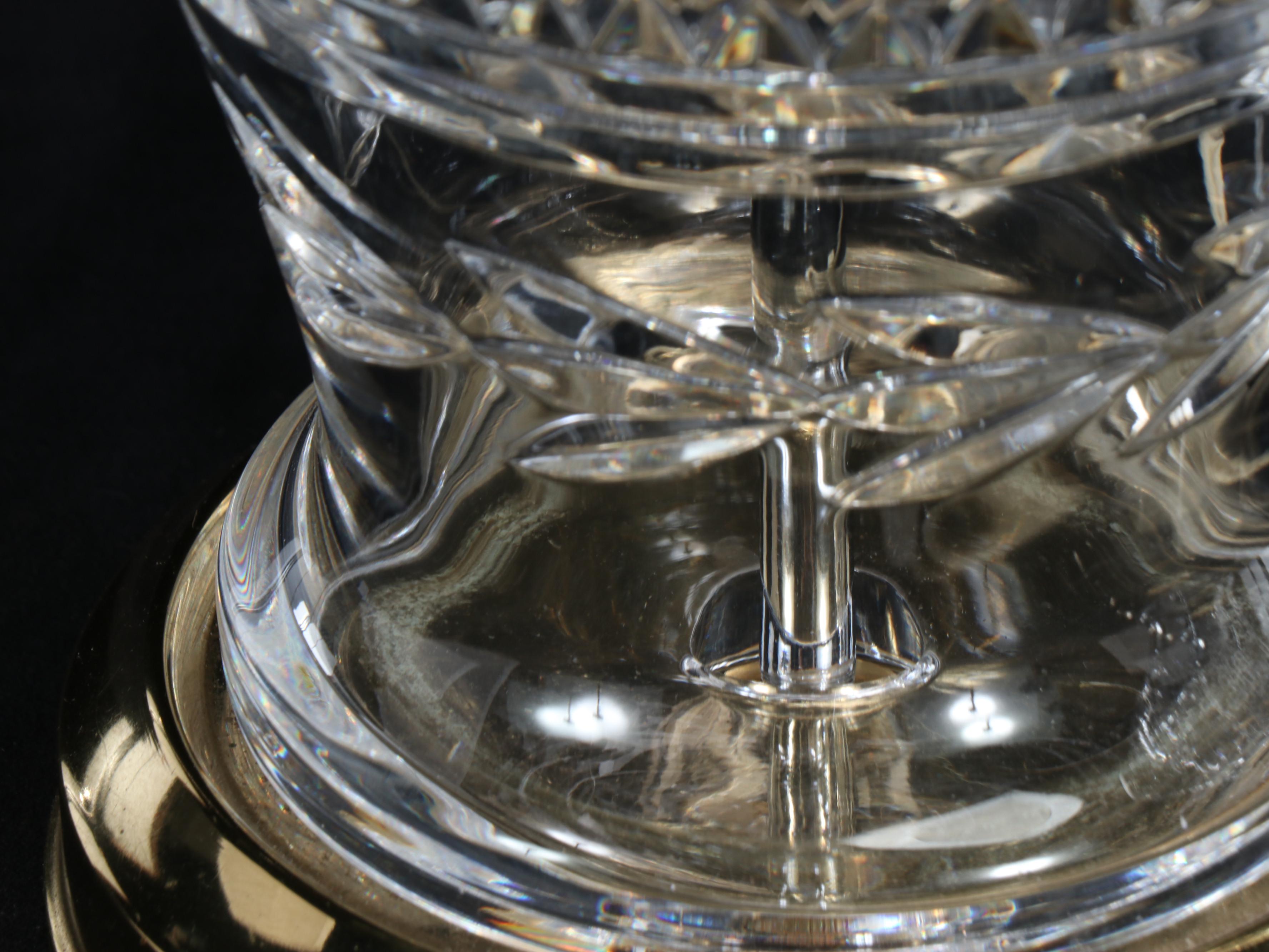 Waterford Crystal "Glandore" Table Lamps with Silk Shades