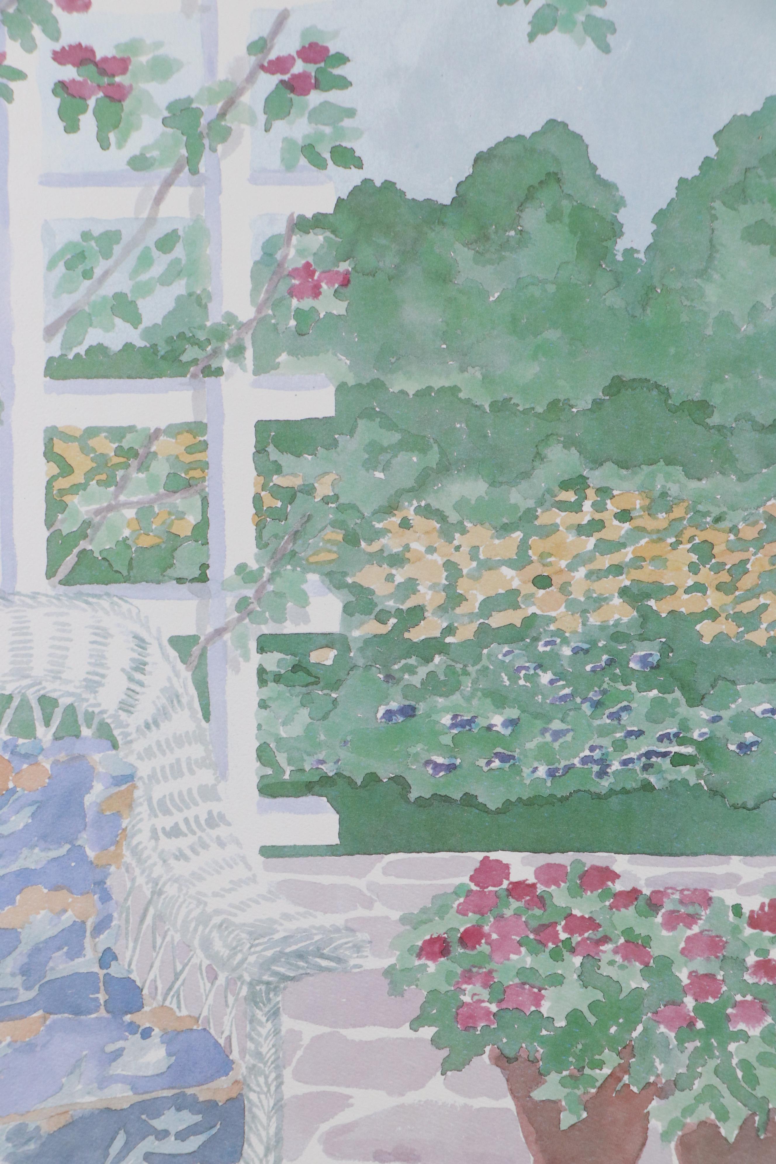 Robert White "Nursery" and Peter Wong "Lattice Garden" Offset Lithographs