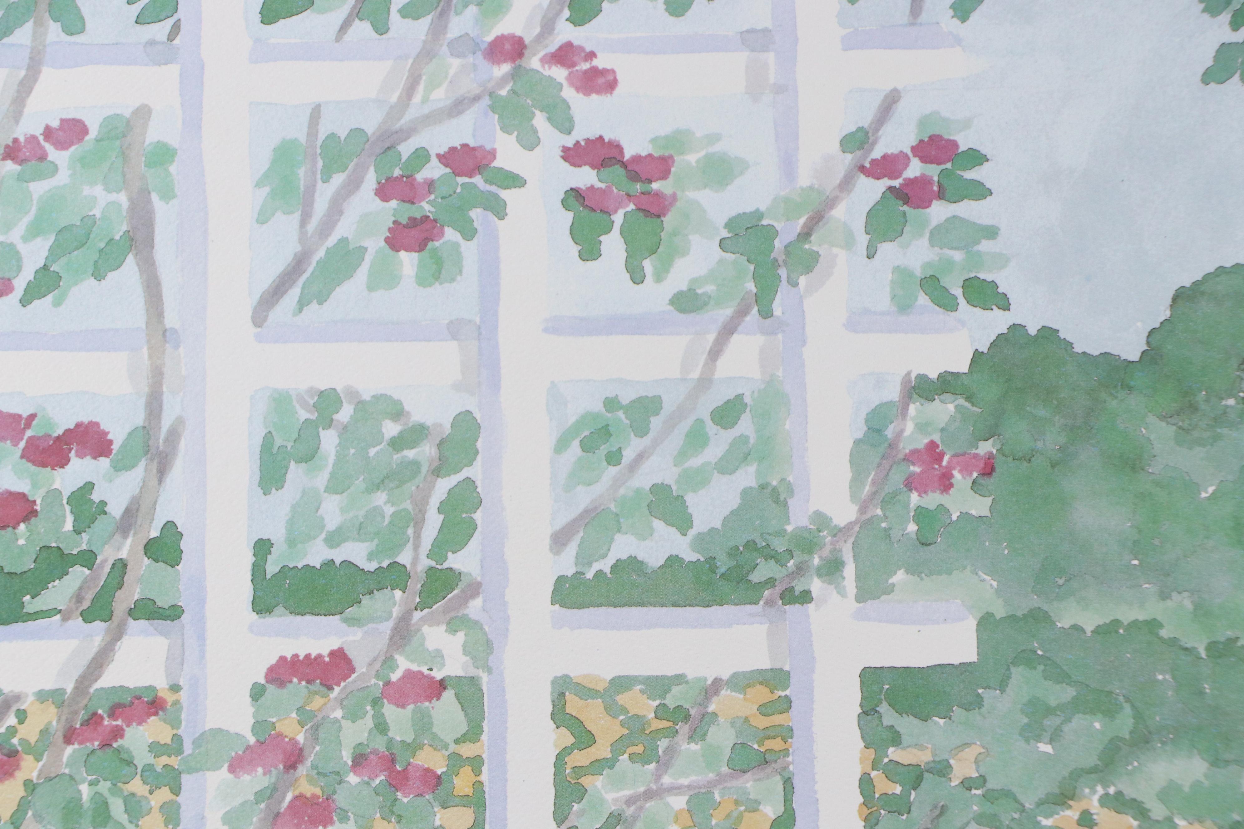 Robert White "Nursery" and Peter Wong "Lattice Garden" Offset Lithographs
