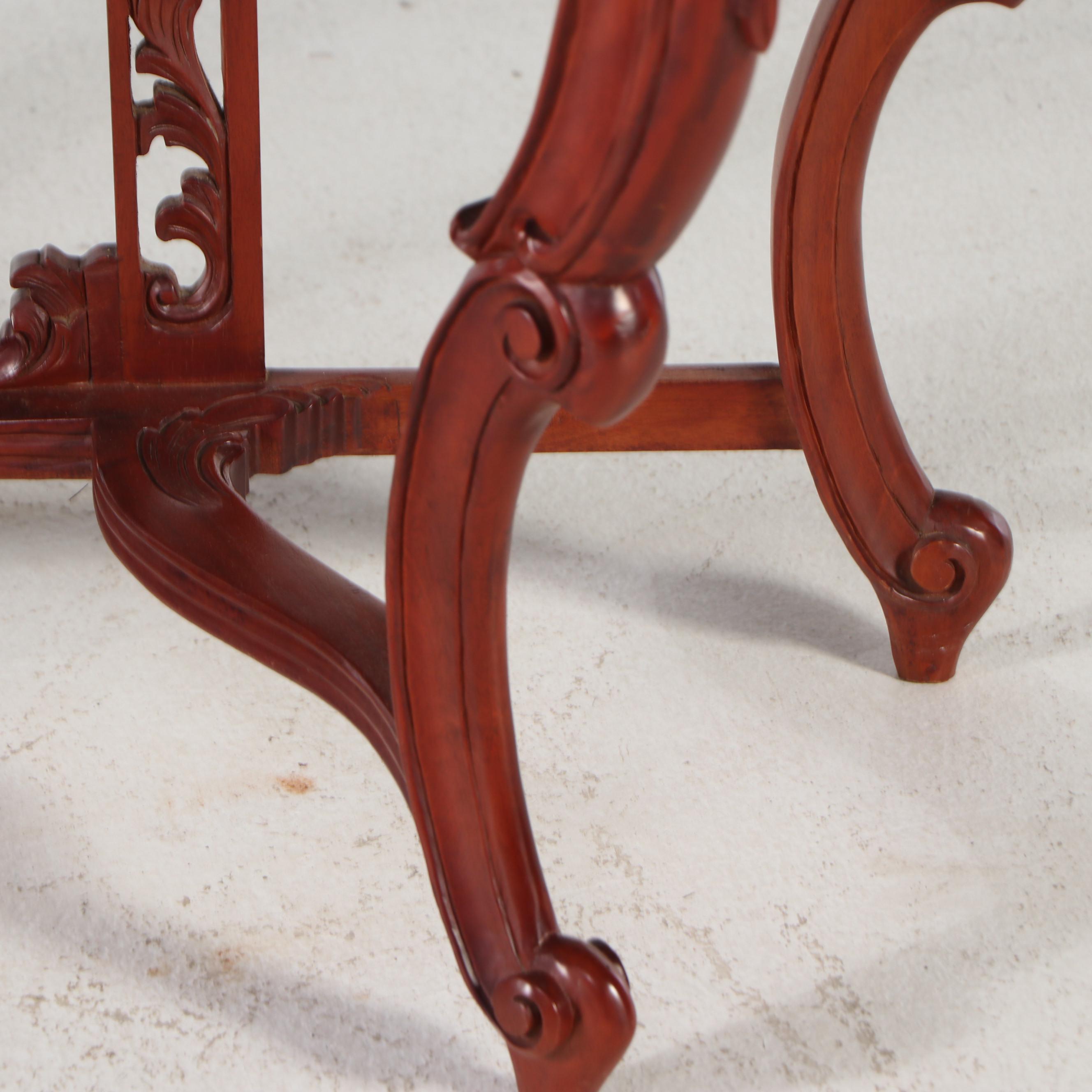 Louis XV Style Carved Mahogany Console Table