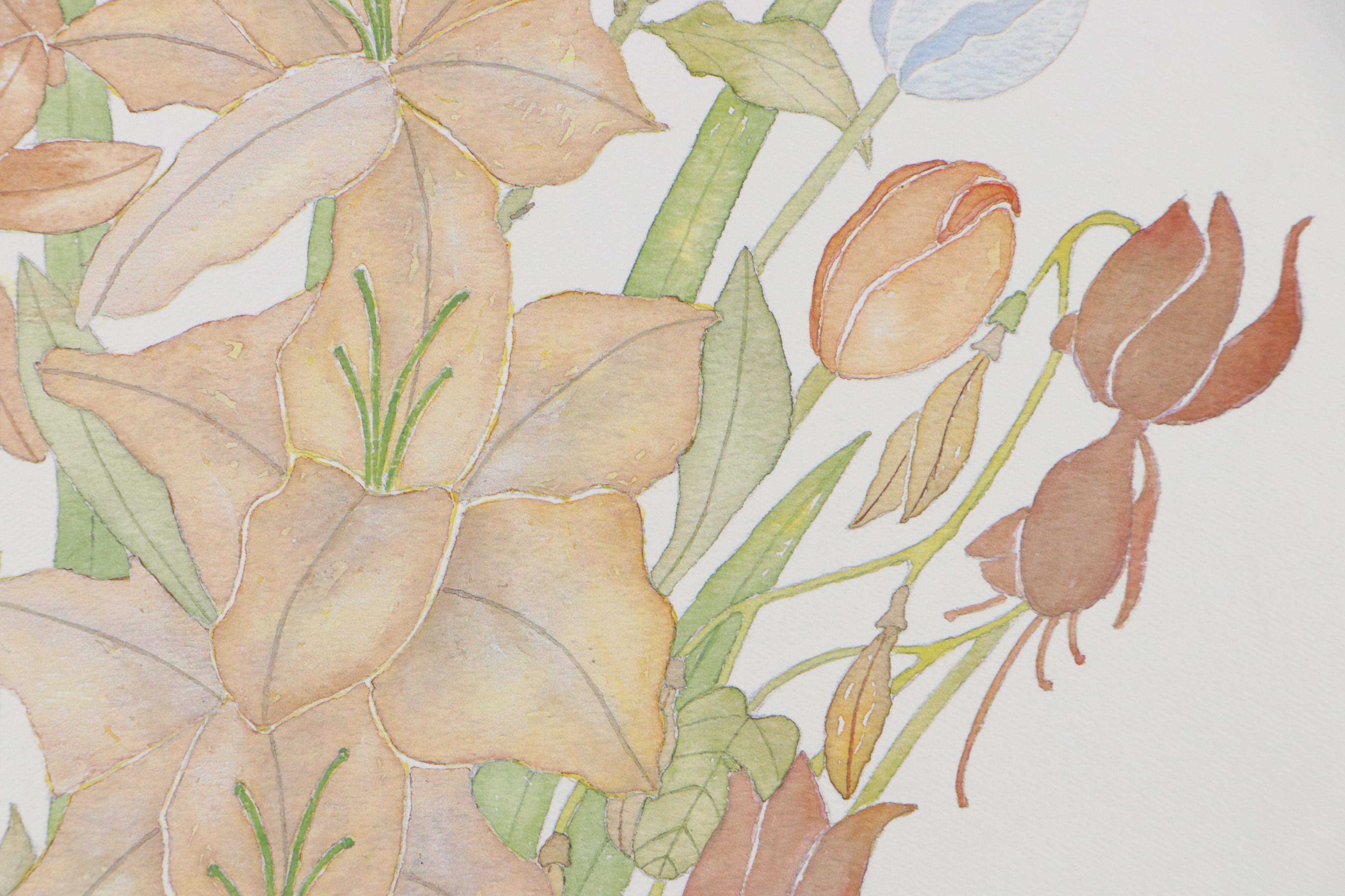 Offset Lithograph After Patricia Moran "Floral Exhibit," 1983