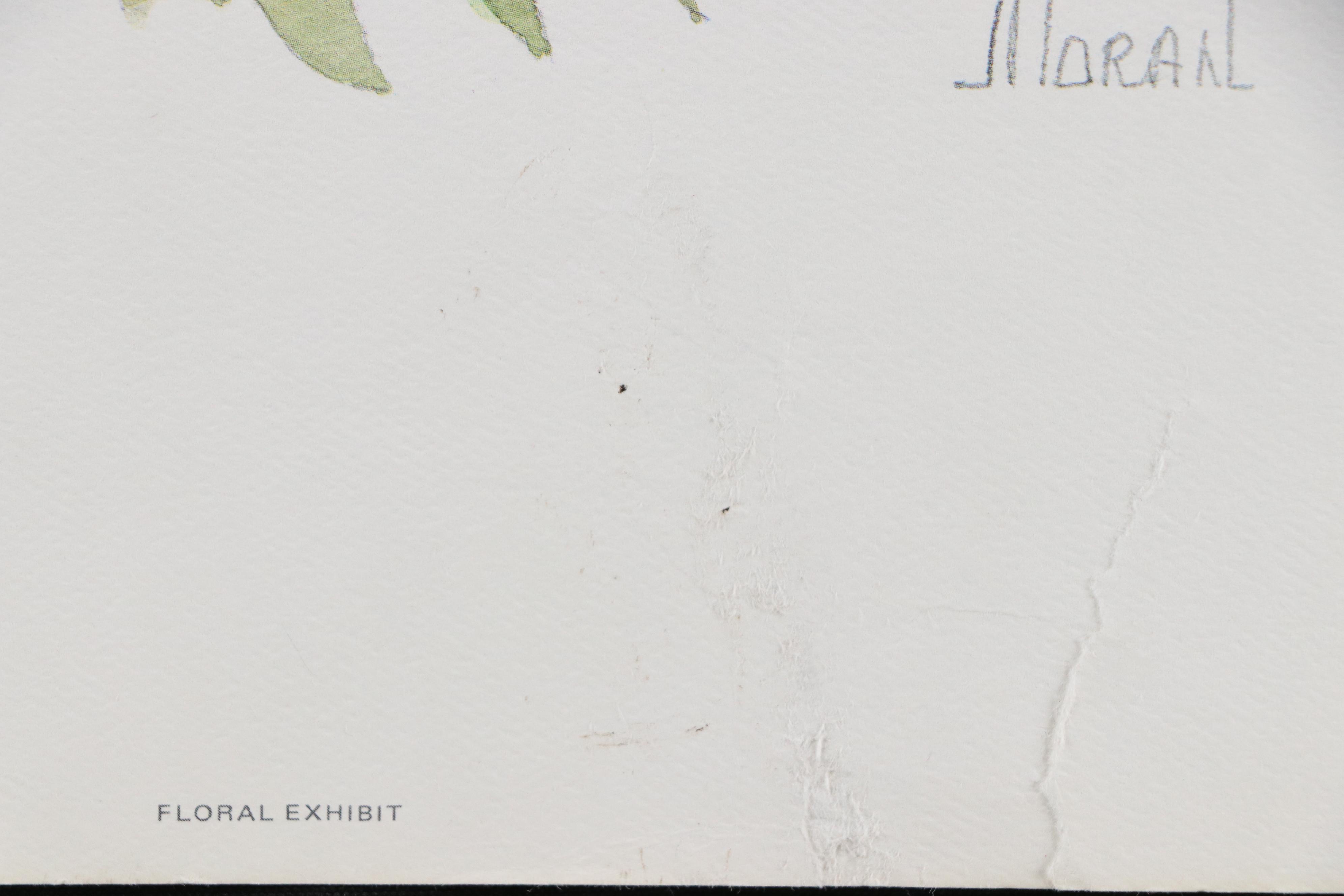 Offset Lithograph After Patricia Moran "Floral Exhibit," 1983