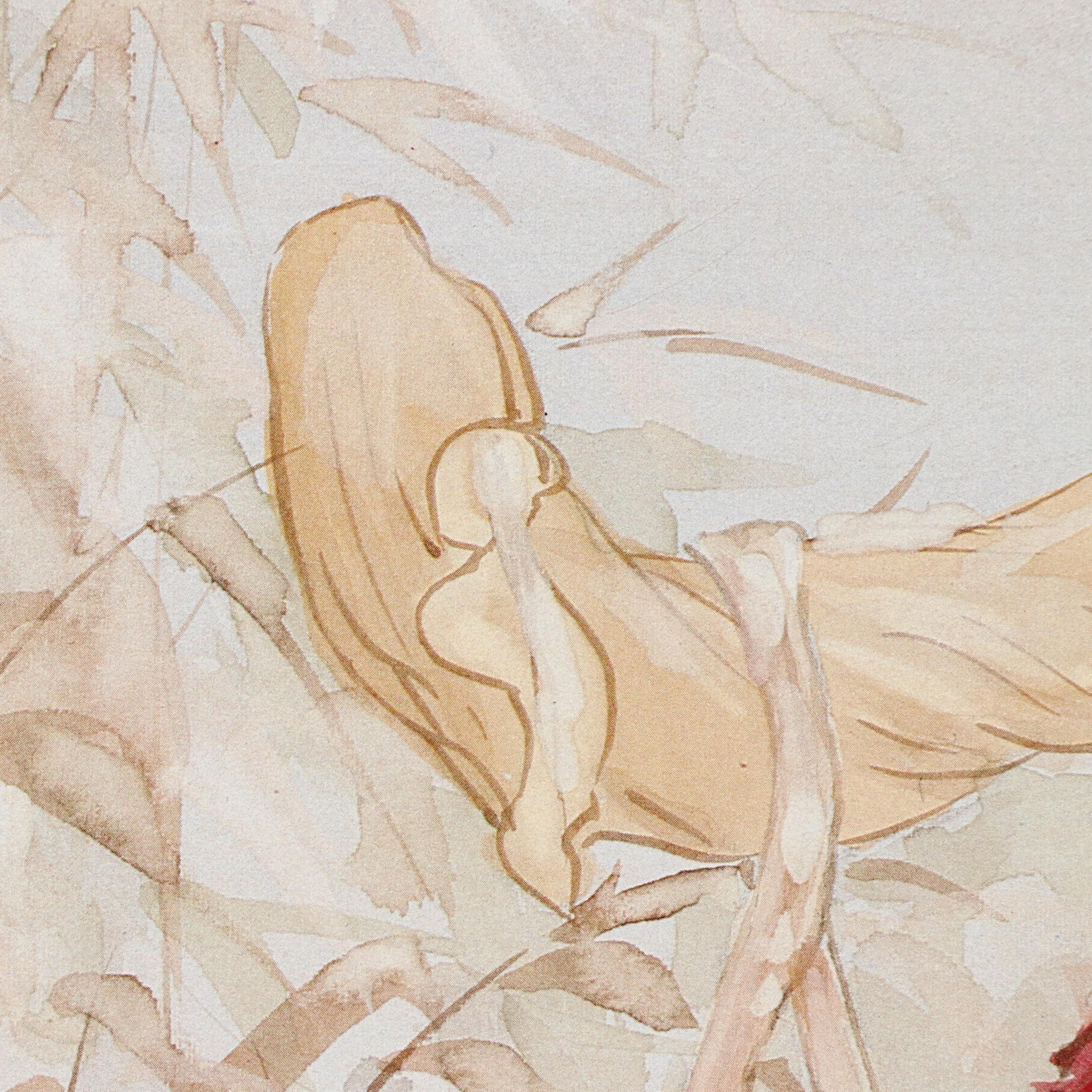 John Cheng Offset Lithographs of Young Japanese Women in Gardens