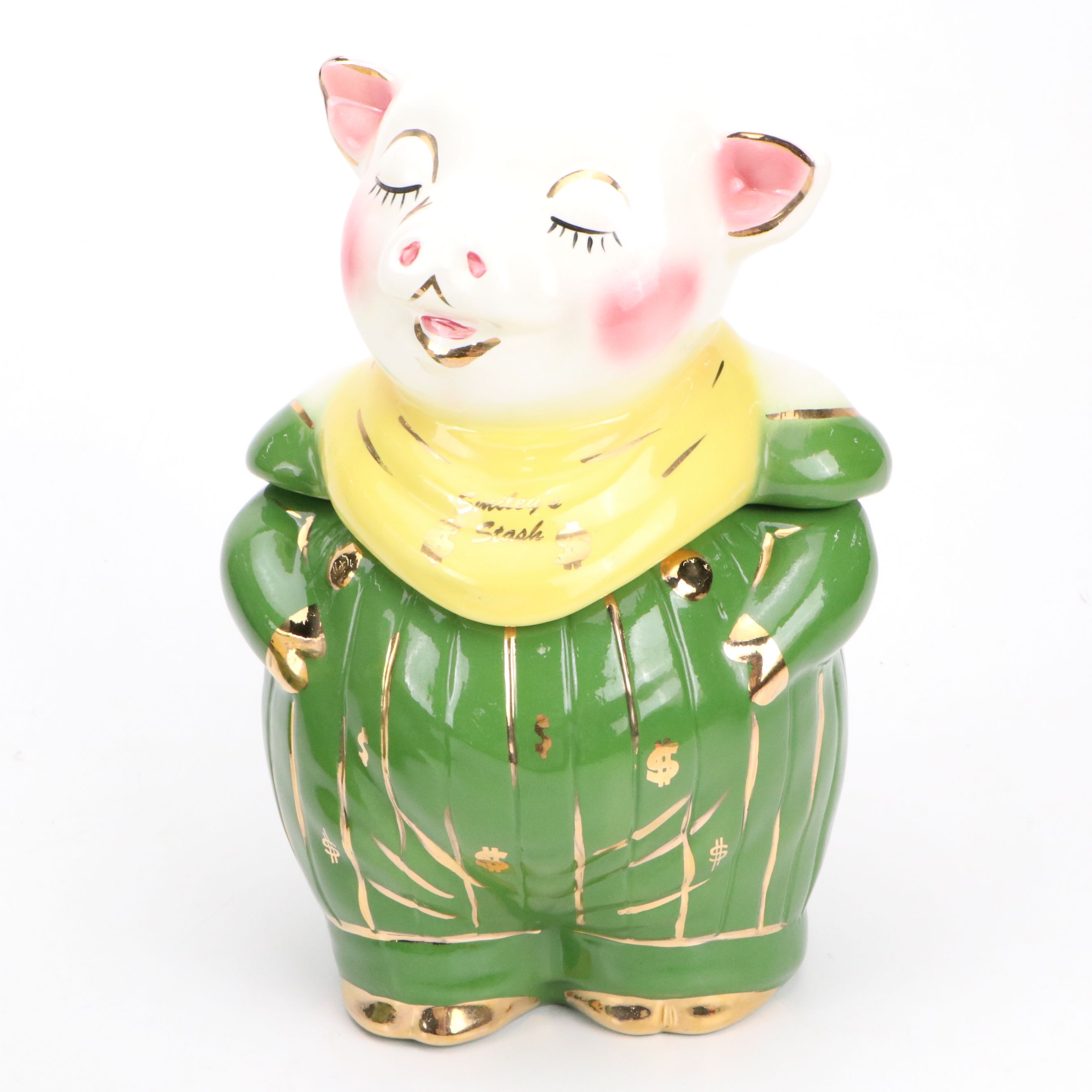 Mark Supnick "Windfall Winnie" and "Smiley's Stash" Ceramic Jars and Banks