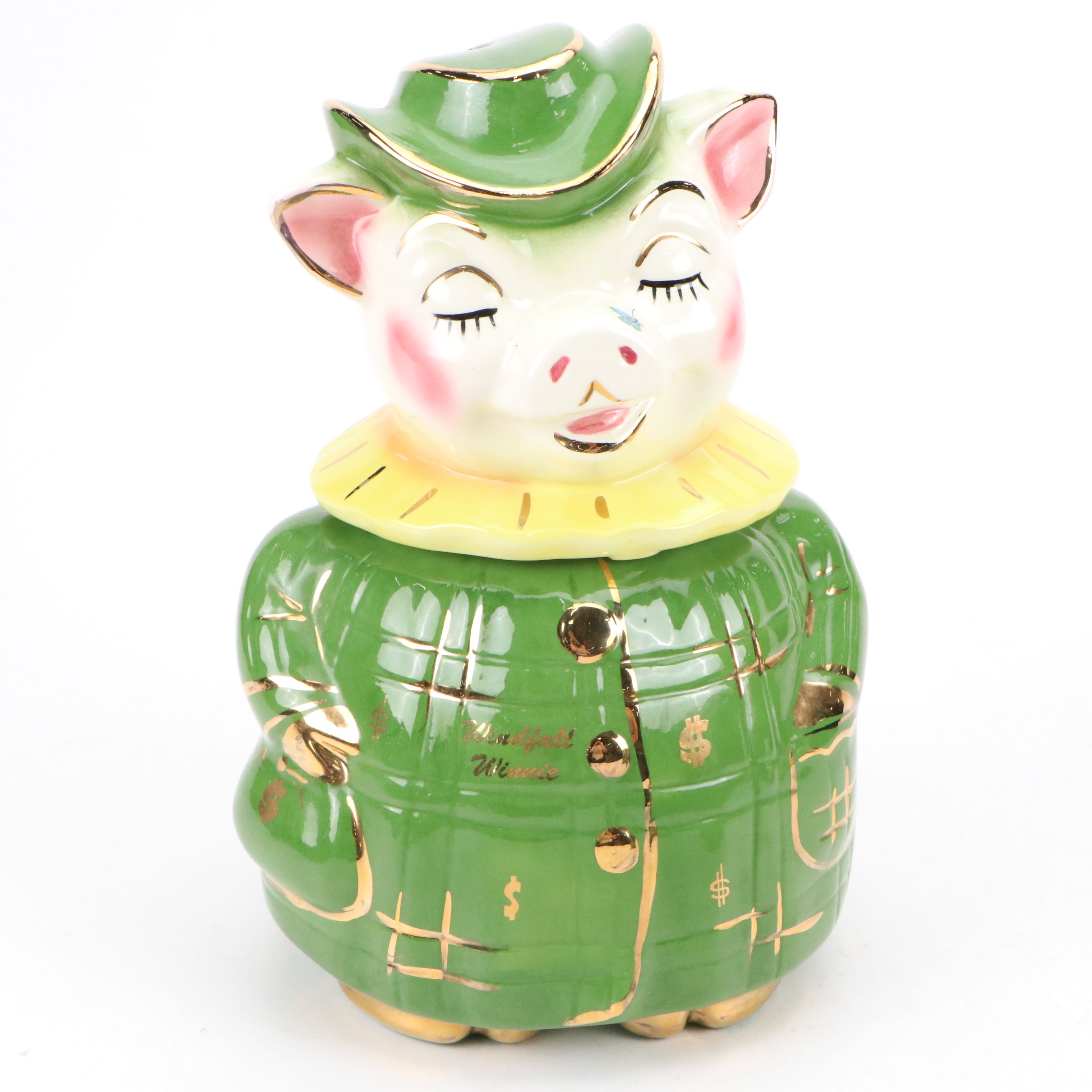 Mark Supnick "Windfall Winnie" and "Smiley's Stash" Ceramic Jars and Banks