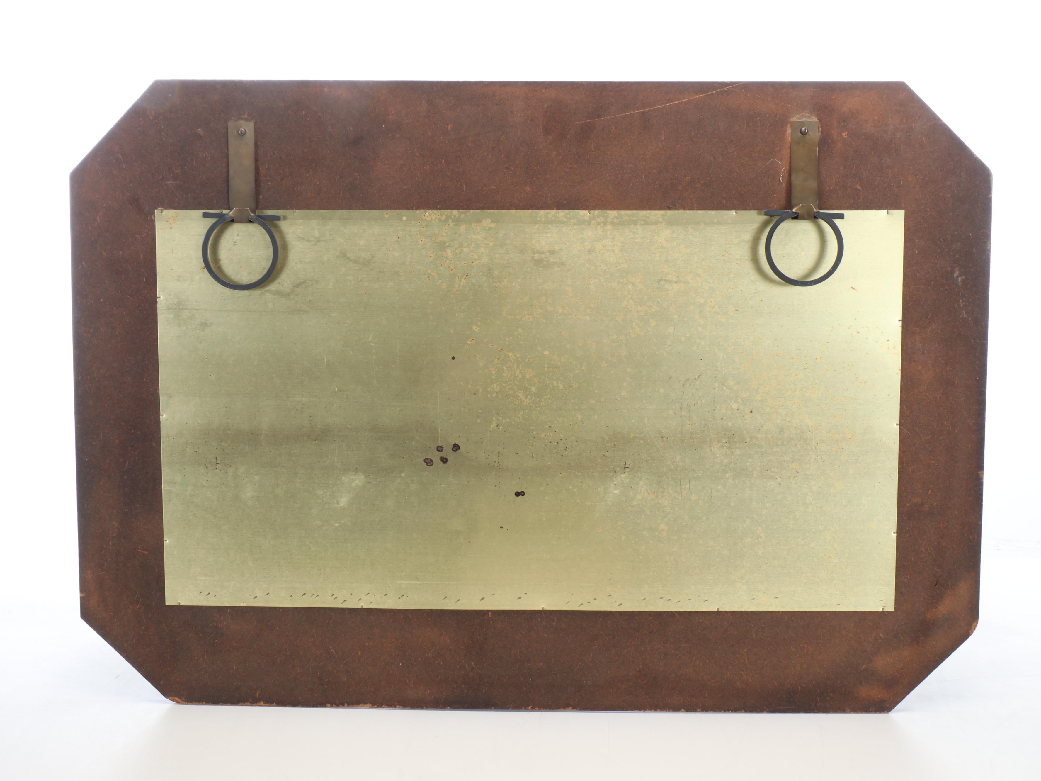 Wood and Gold Tone Metal Map of the World Wall Hanging