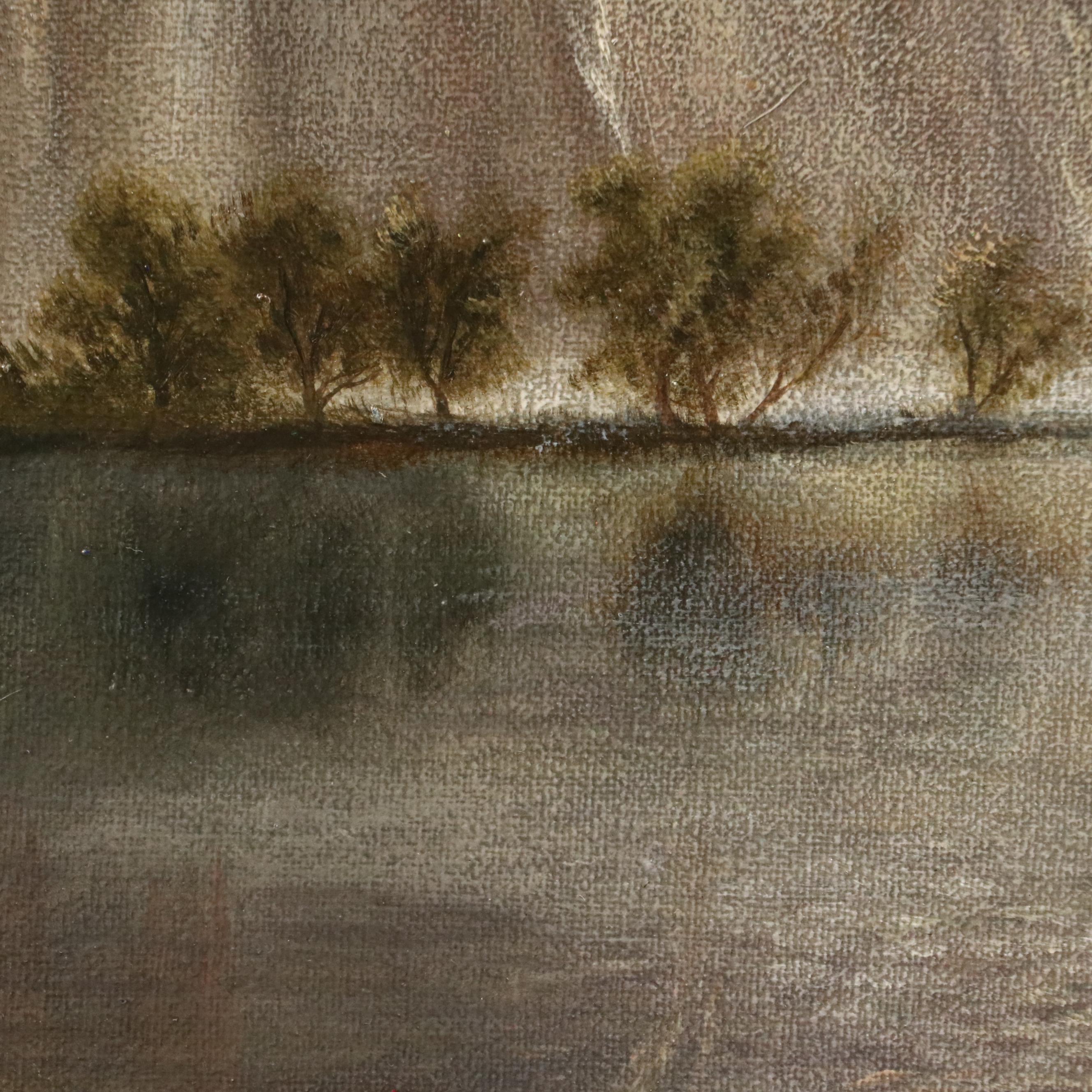 Oil Painting of Sierra Nevada Landscape After Bierdstadt