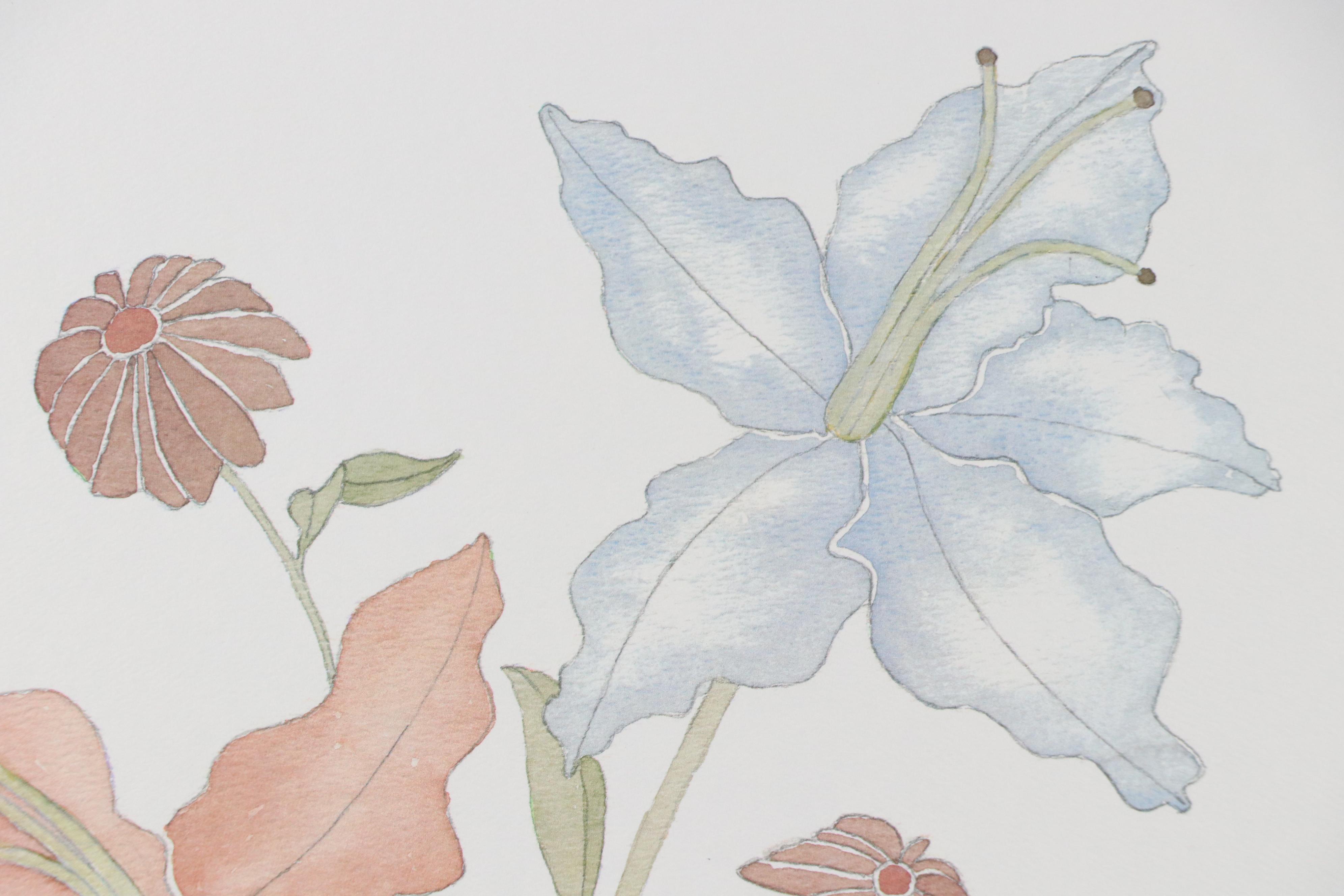 Patricia Moran Offset Lithograph "Floral Show," 1986