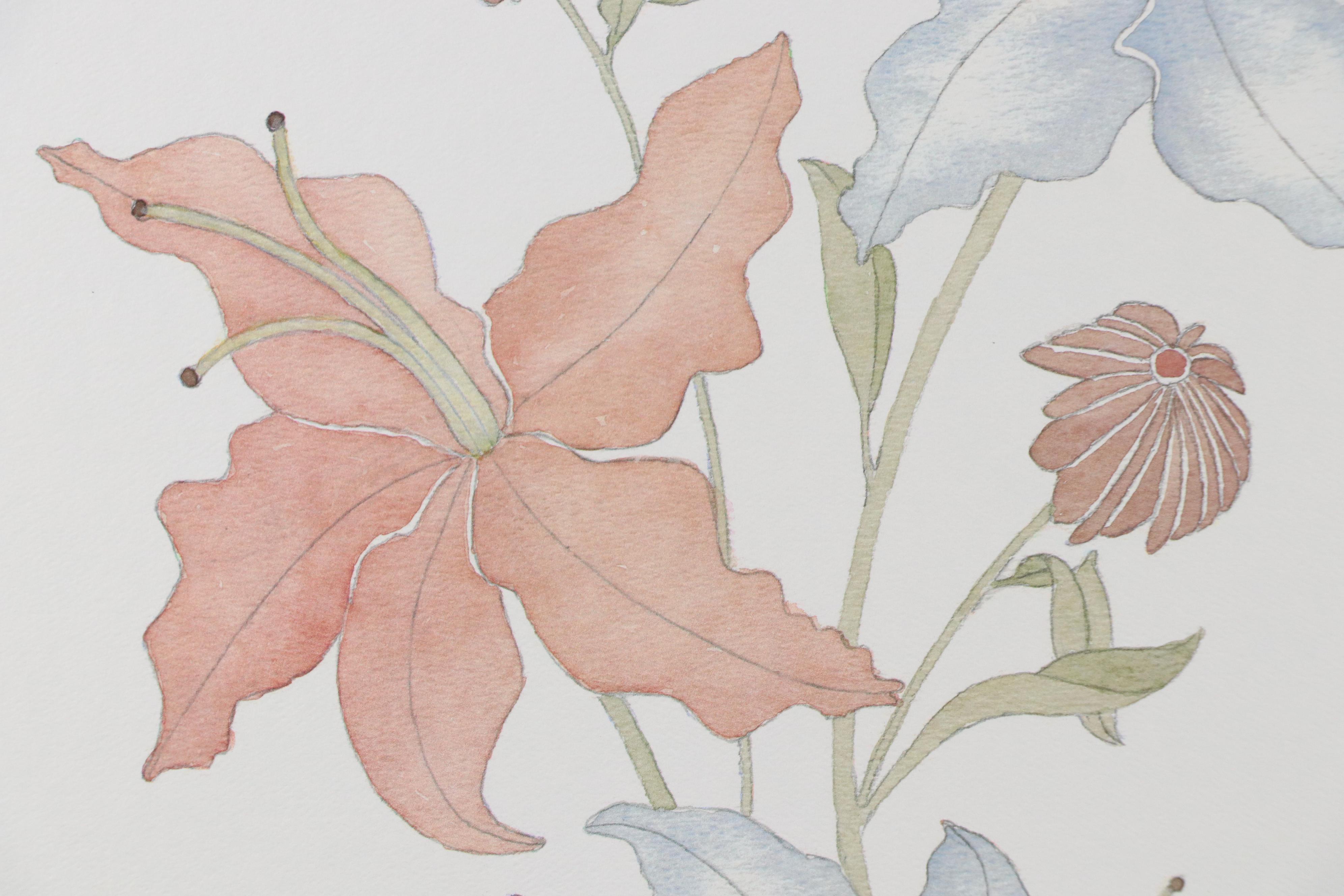 Patricia Moran Offset Lithograph "Floral Show," 1986